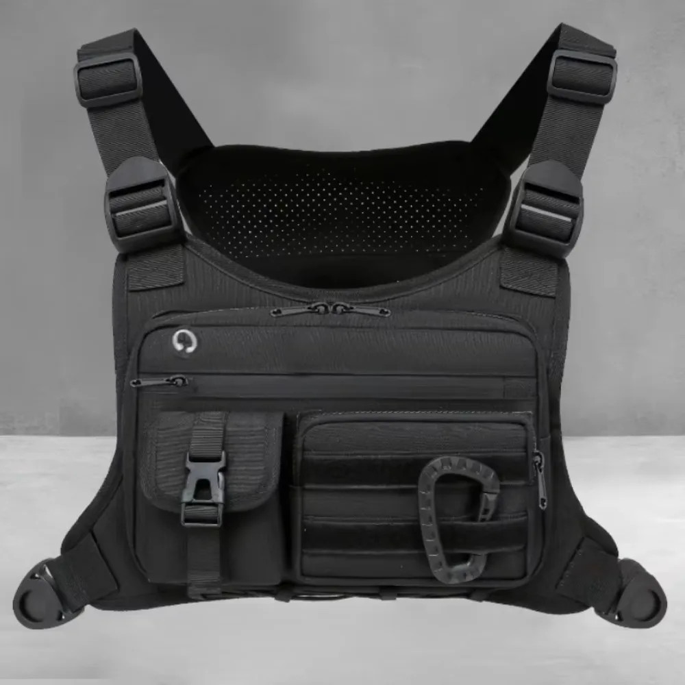 Adjustable Sports Vest Bag Multi-functional Water Resistant Outdoor Chest Bag Ox