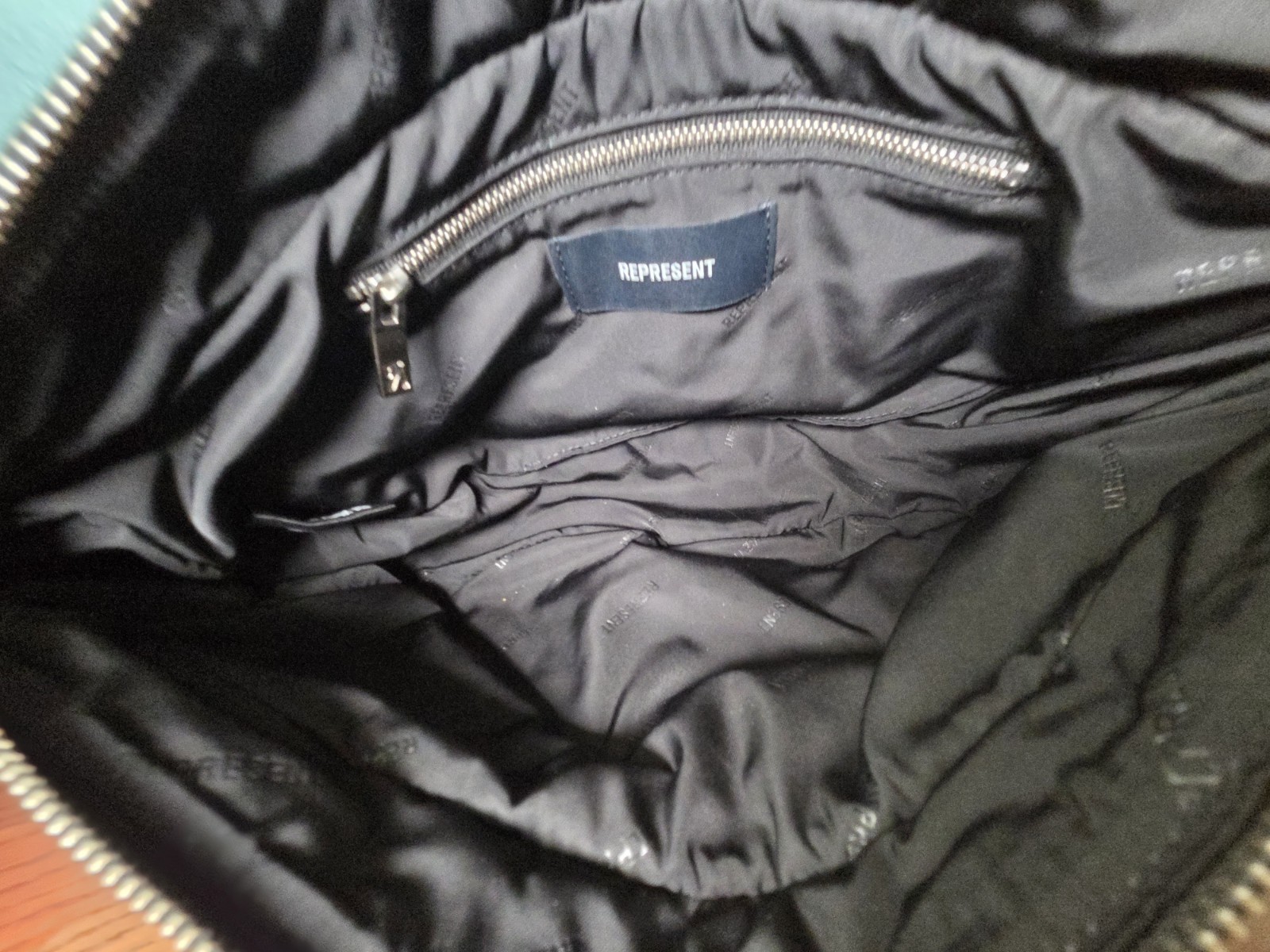 Represent Clo Genuine Leather Logo Padded Quilted Sling Bag Men’s/Unisex