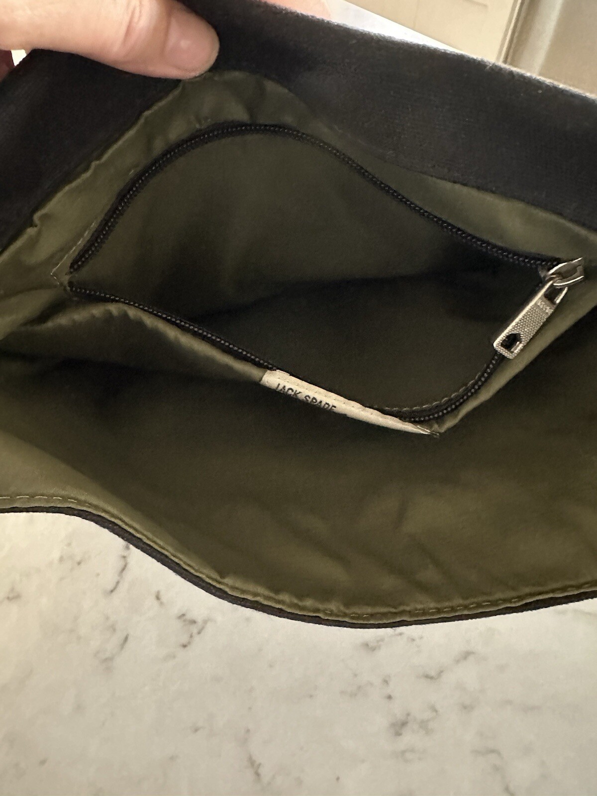 JACK SPADE GREENE ST. Black Canvas Crossbody/Messenger/Carry On, Flap. EUC,large