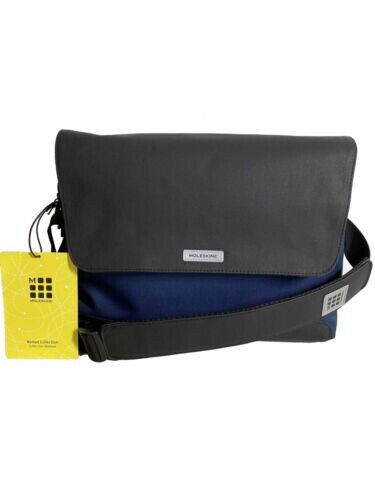 Moleskine Nomad Messenger Laptop Briefcase Crossbody Bag – Sapphire Blue NWT