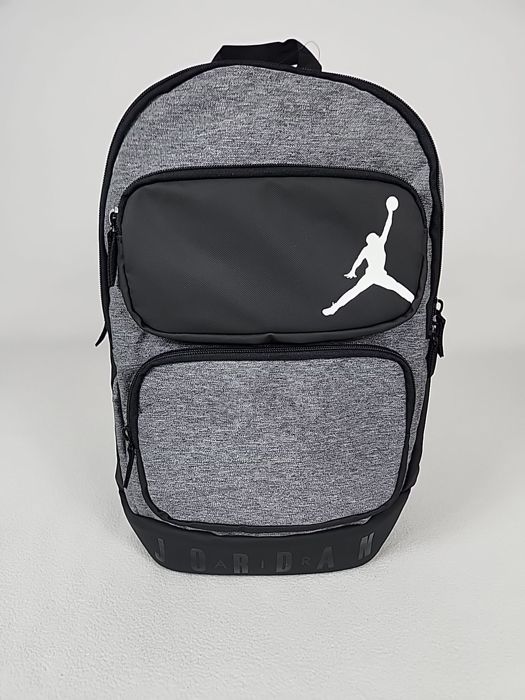 Nike Air Jordan Jumpman Essentials Backpack L Gray Black Laptop 9A0670-GEH