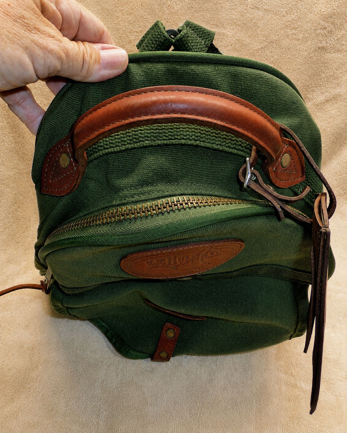 J.W. Hulme “Orvis Battenkill & Leather” Style Backpack Made In USA 1980s – 1990s