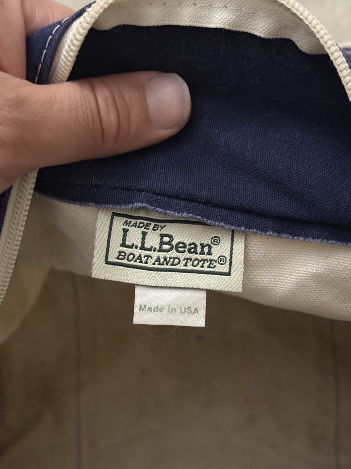 LL Bean Time Warner Cable Boat & Tote Bag 2010-2016 Era Employee Staff Indigo
