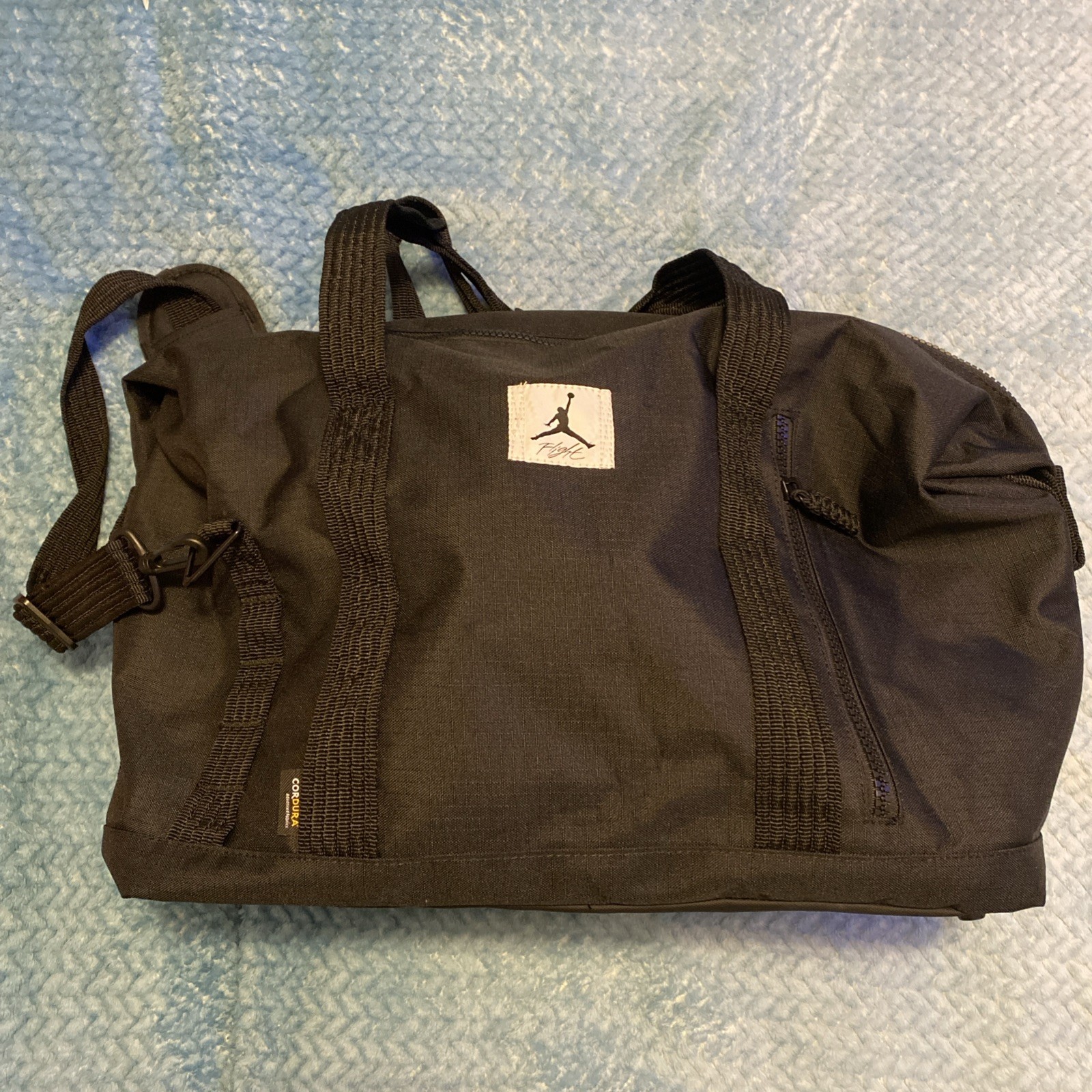 Jordan Flight Duffle Travel Training Gym Overnight Bag Black Cordura