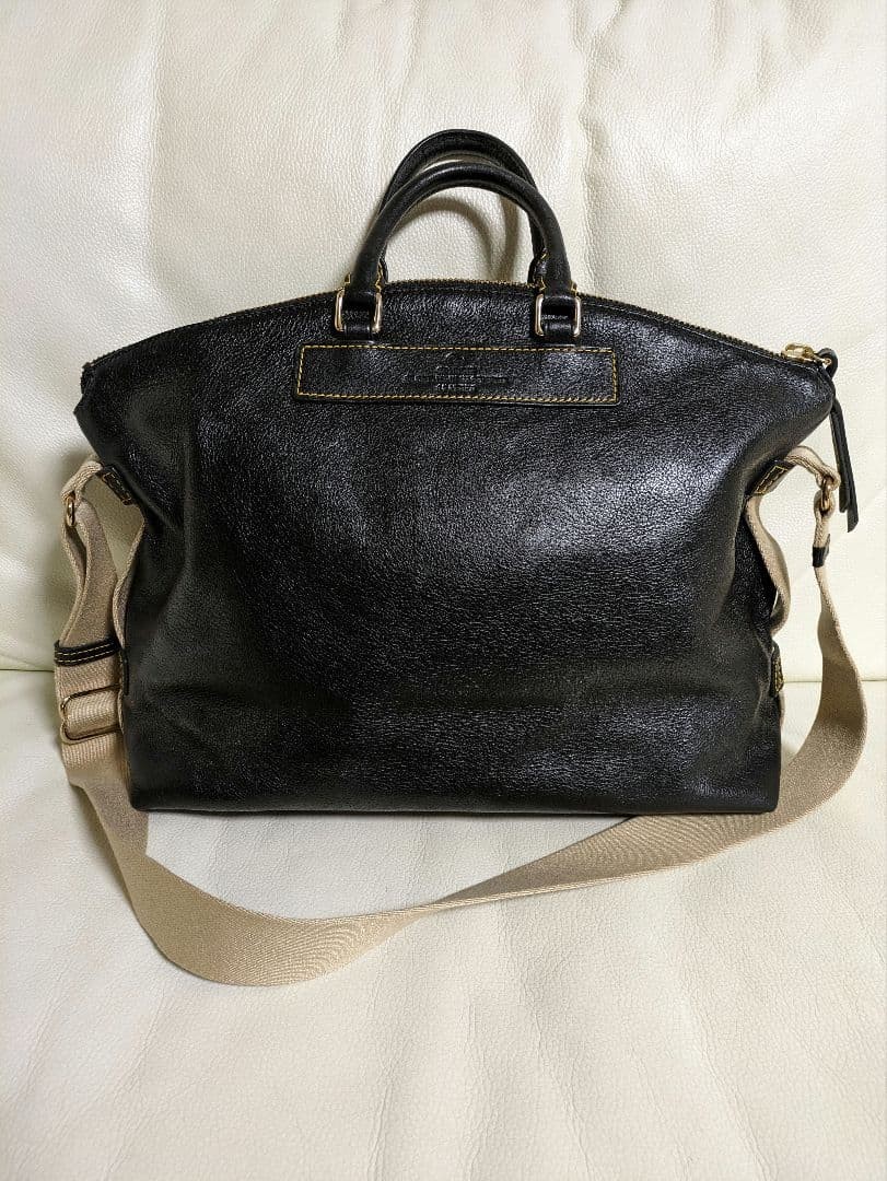 Dooney & Bourke Black Leather 2-Way Tote Shoulder Bag 17x12x6 Inches
