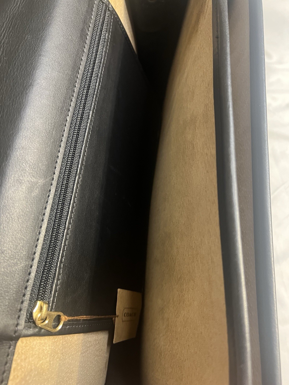 Coach Business Bag 5357 Glove Tan Cowhide Leather Men’s Classic Japan US Seller