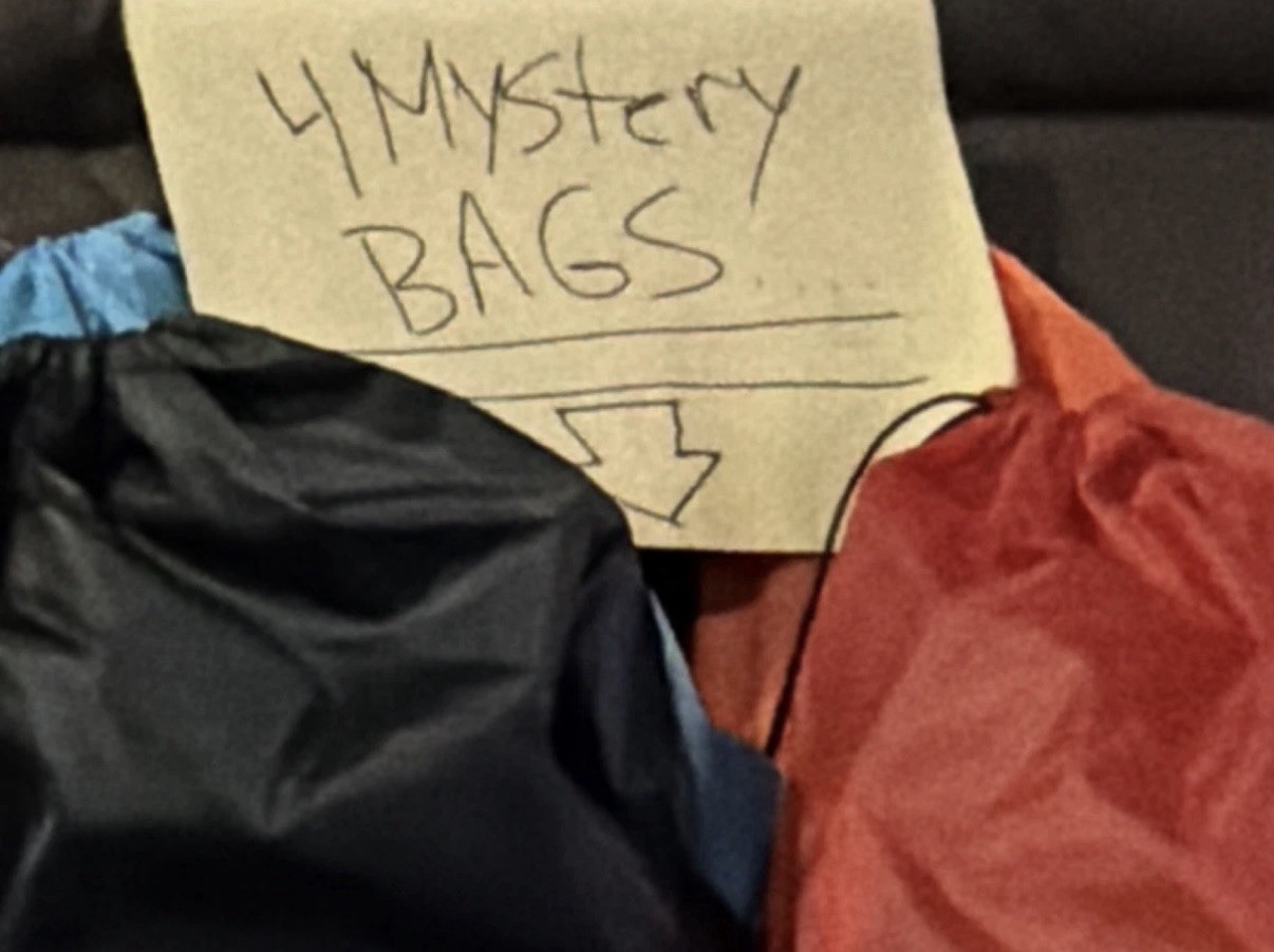 Lot of 4 Mystery Drawstring Backpacks Solid Multicolor Men’s Casual Travel