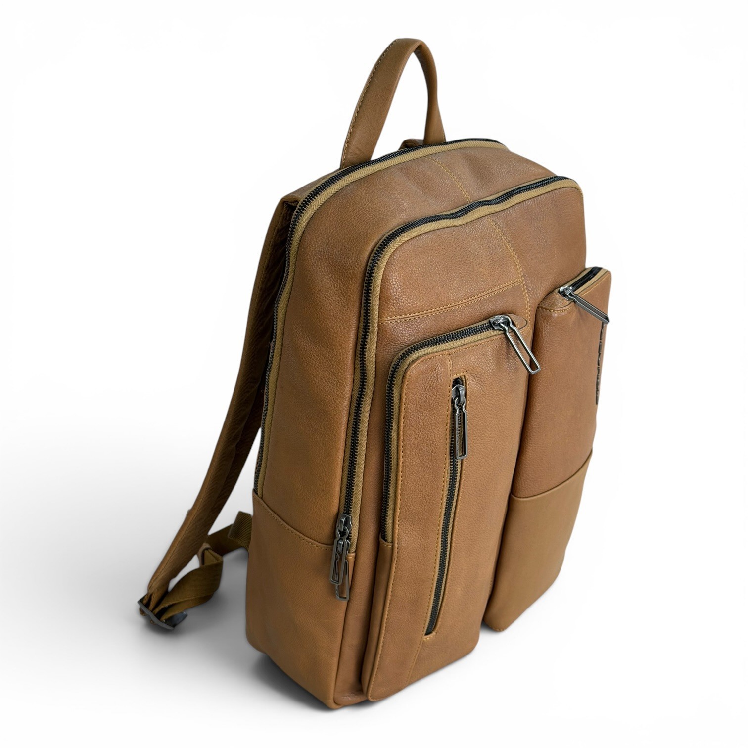 PIQUADRO men’s backpack leather backpack with computer made in Italy notebook