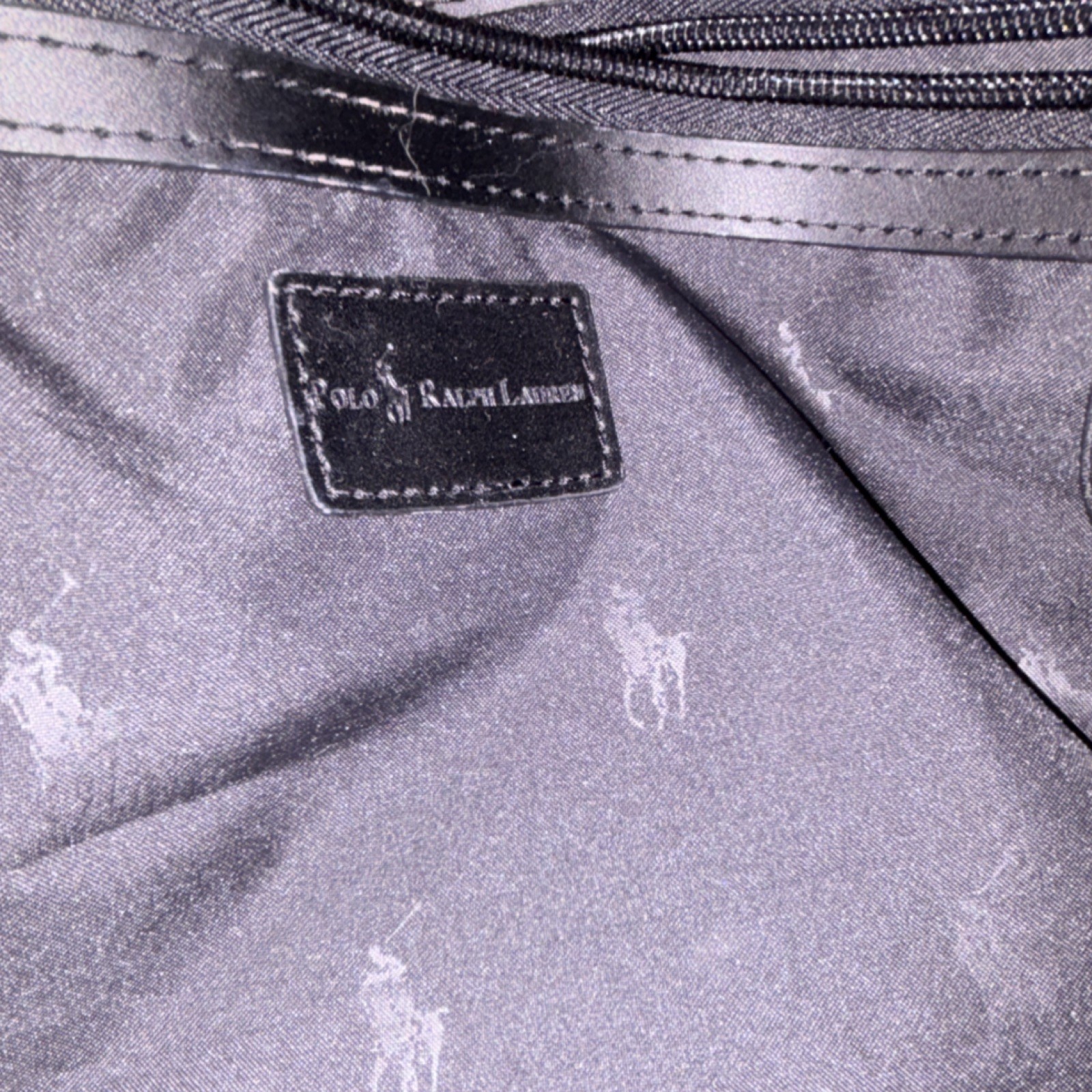 Polo Ralph Lauren Orange/Black Solid Travel Duffle Bag Zip w/ Shoulder Strap
