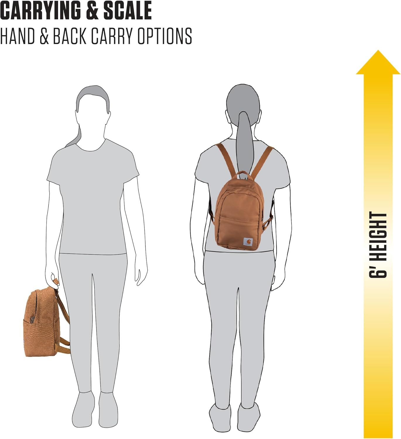 Classic Mini Backpack, Durable, Water-Resistant Backpack with Adjustable Shoulde