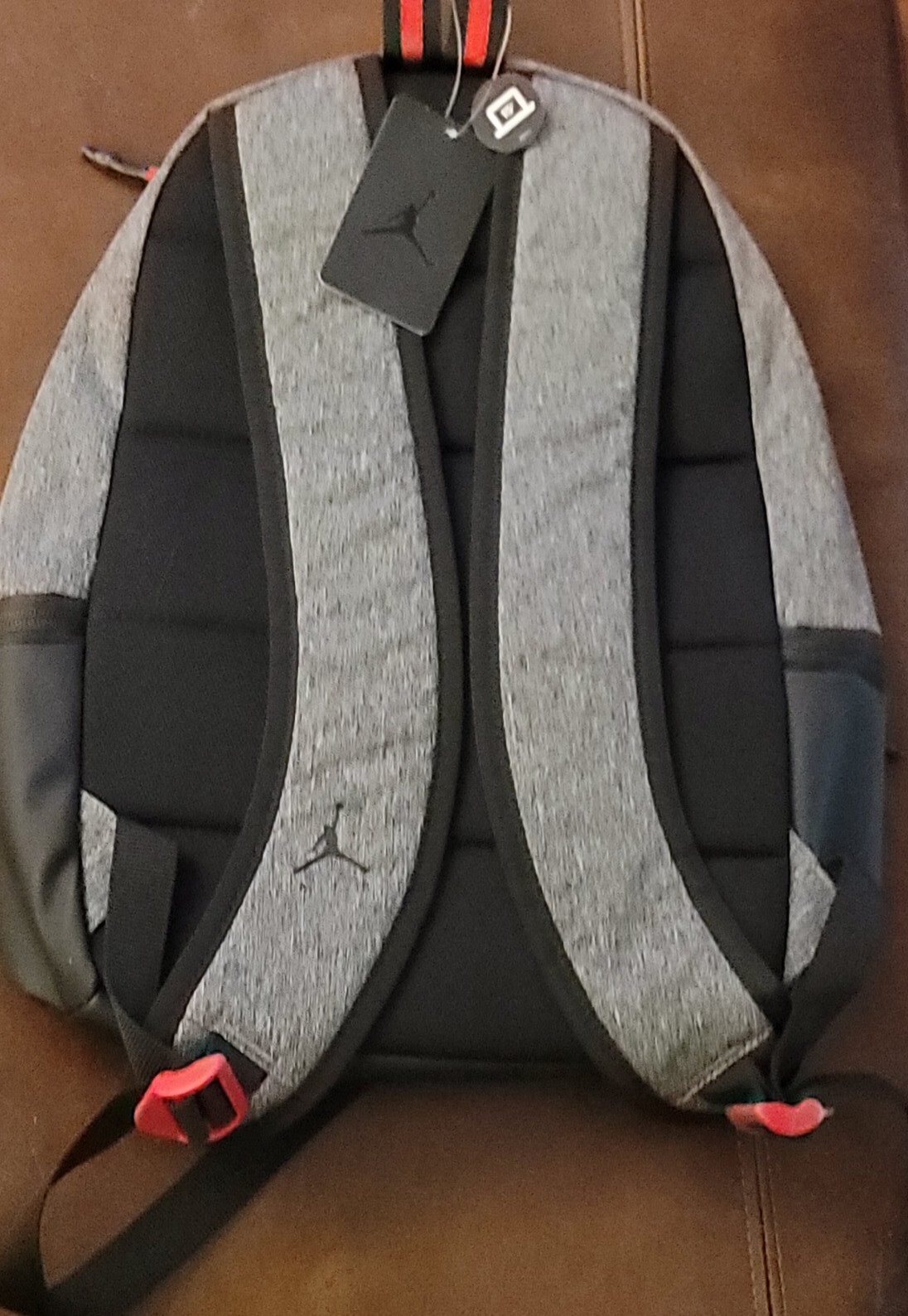 🔥🔥Nike Jordan Jumpman Red/Grey/Carbon Heather Backpack School 🔥🔥