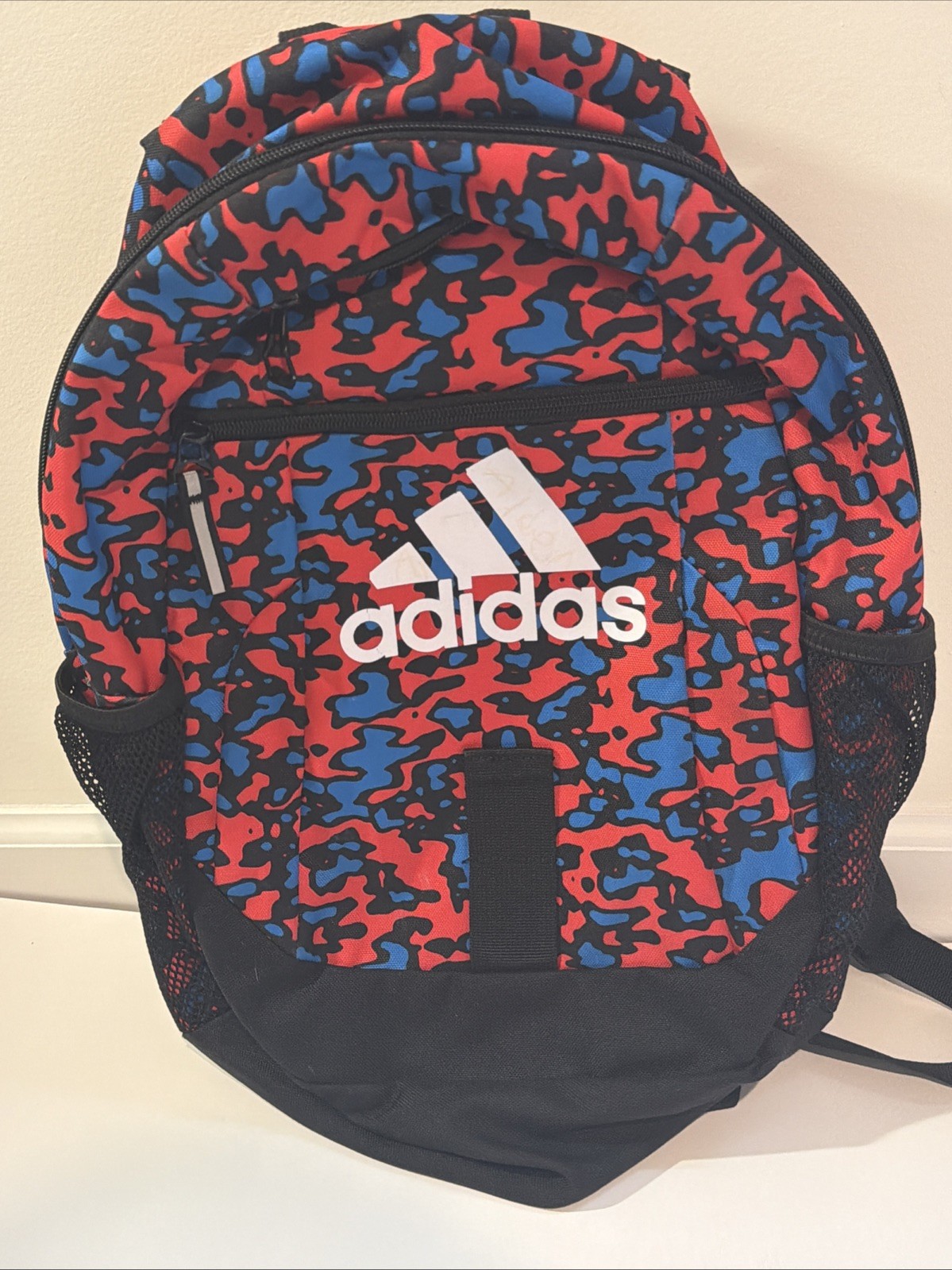 Adidas Red And Blue Camo Print Backpack . #BA12
