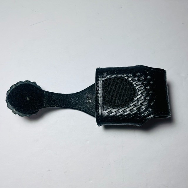 Cowboy Decor Accessory Belt Clip Pouch Black Basketweave Leather Tool Case