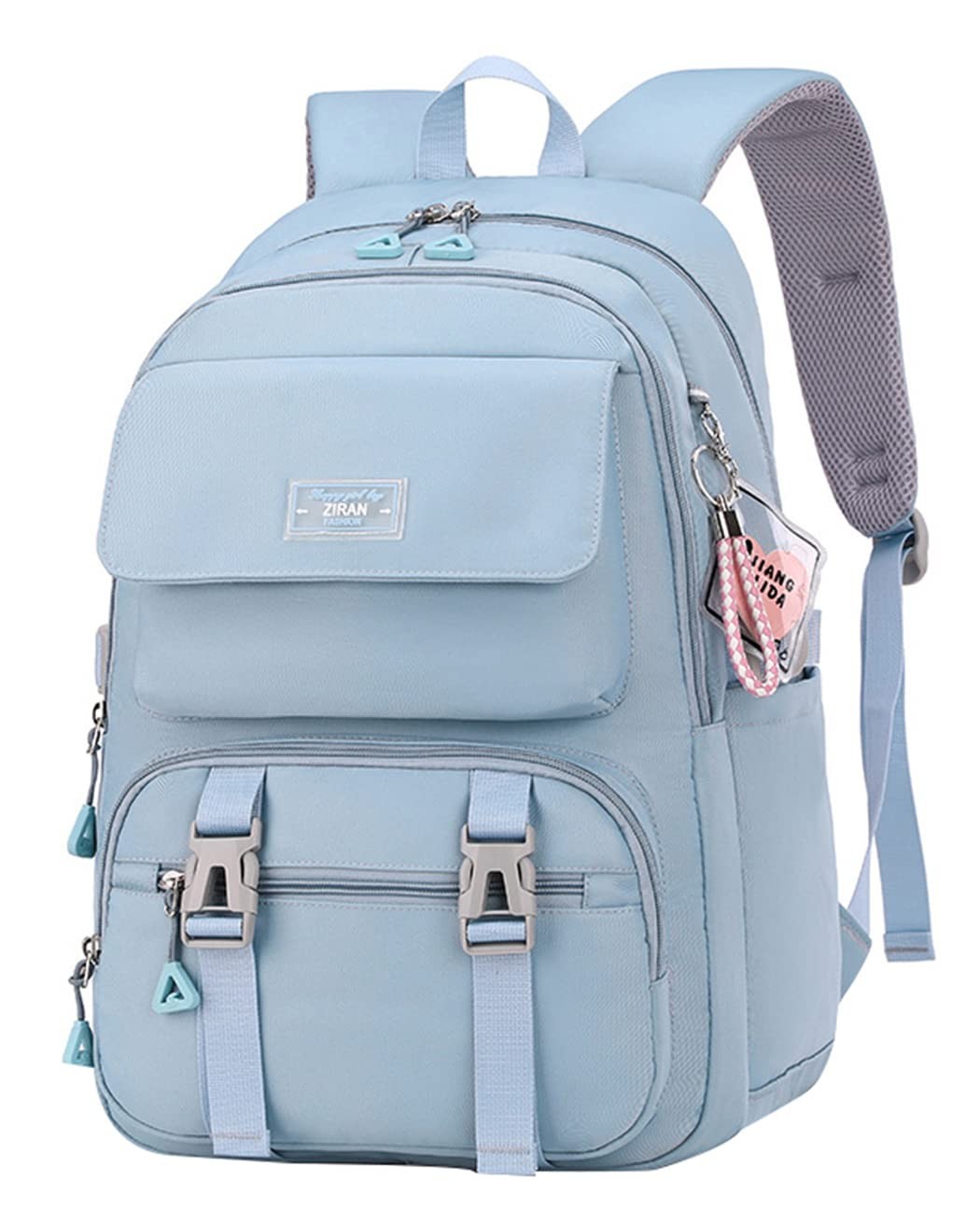 Teen Girls Casual Backpack High Middle School Daypack Travel 2# Blue 26 Liters