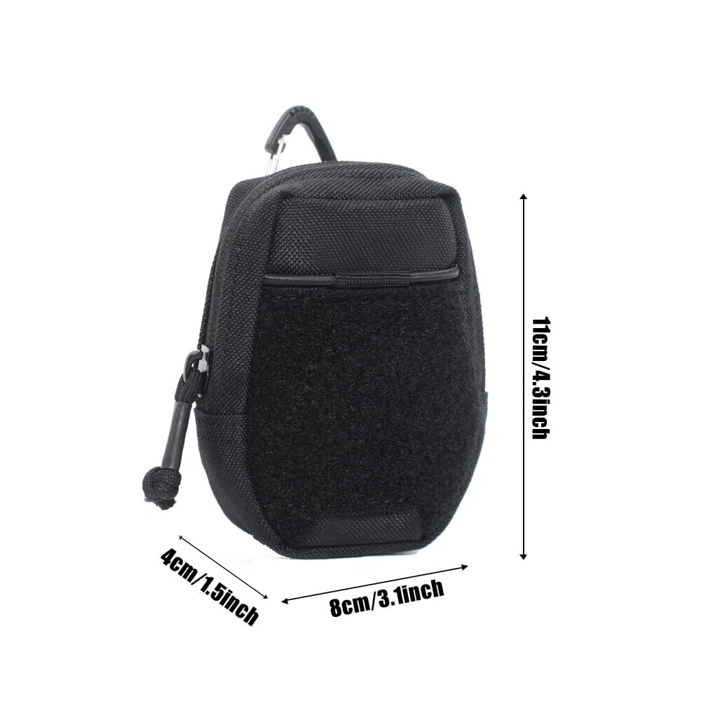 Men Tactical Molle Keychain Pouch Portable Mini EDC Pocket Coin Key Earphone Bag