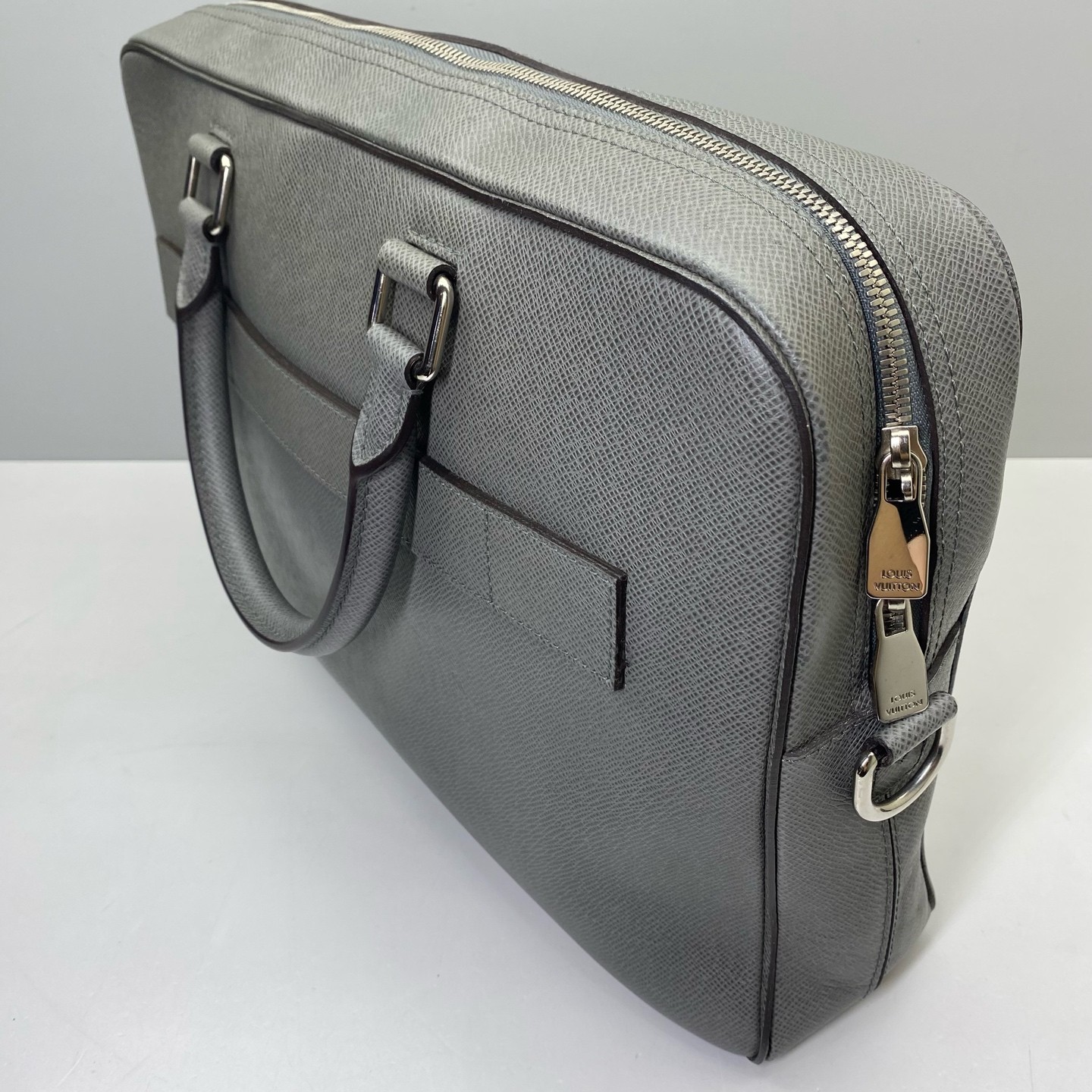 Louis Vuitton Pre-Owned Authentic Briefcase Grey 39x28x9cm Cowhide