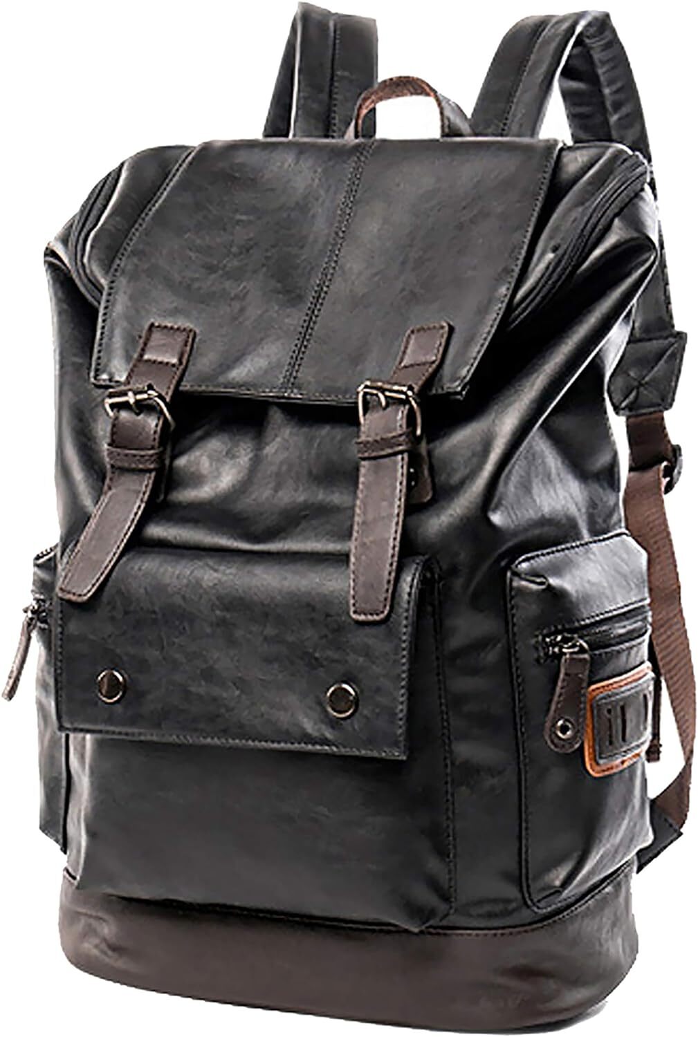 US Large Casual Men’s Leather Laptop Backpack Vintage Travel Rucksack College