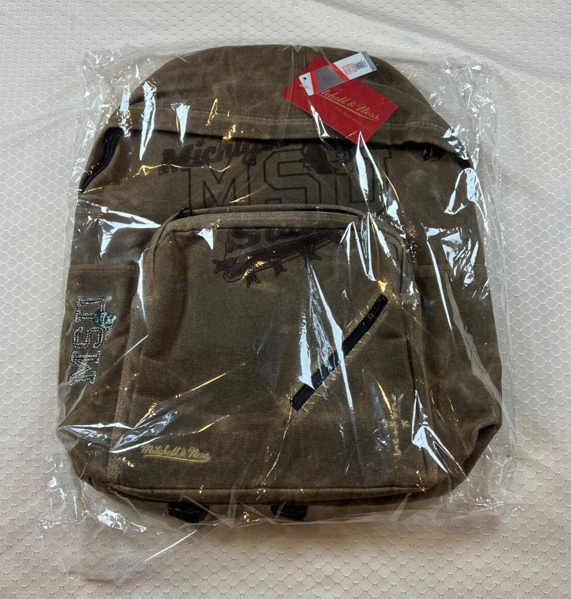 Travis Scott Mitchell Ness Michigan State Spartans Laptop Backpack Brand New MSU