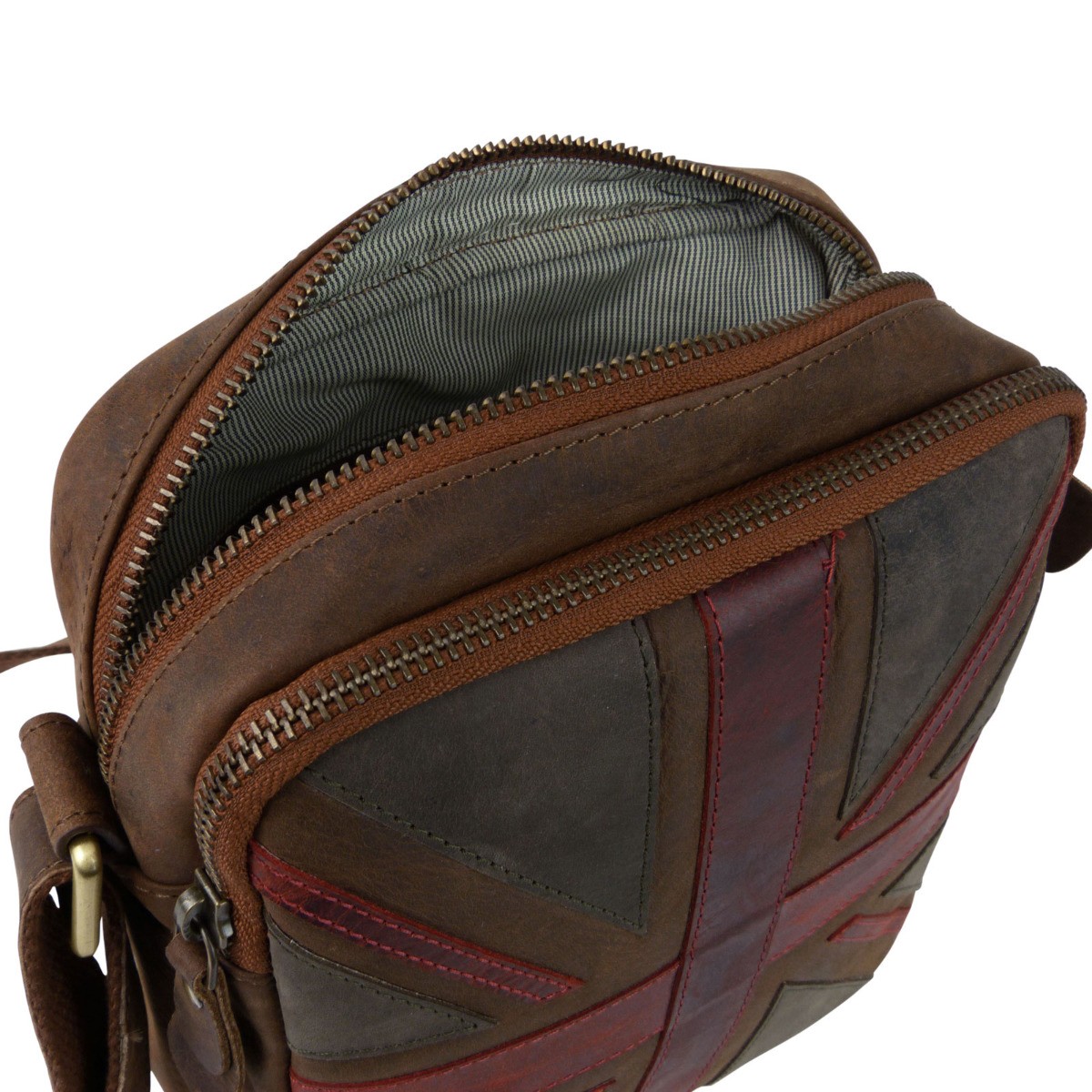 Mala Leather Compact Crossbody Bag Union Jack Vintage Collection