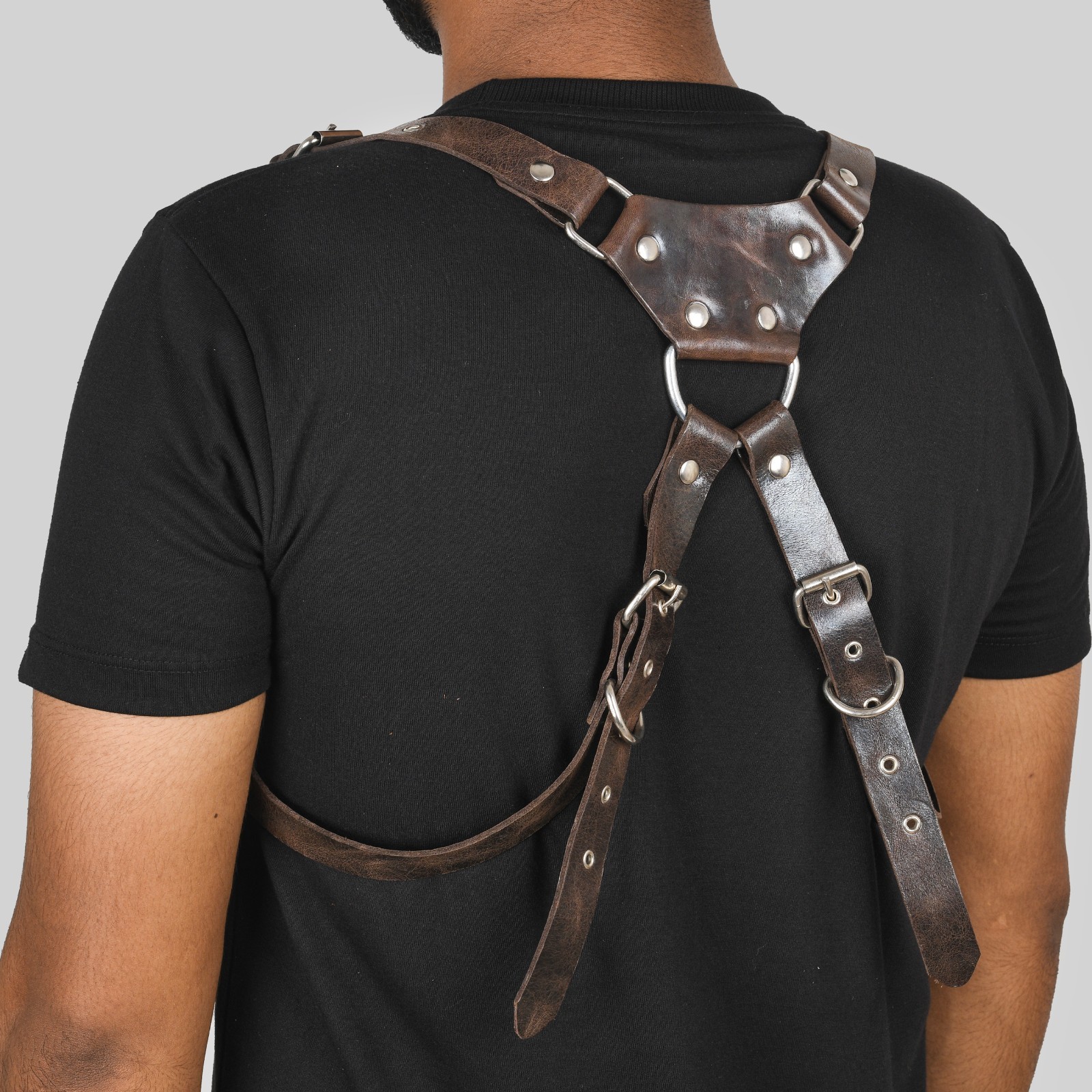 Mobile Holster Adjustable Harness with Zippered-Bags, Vintage Shoulder Holster