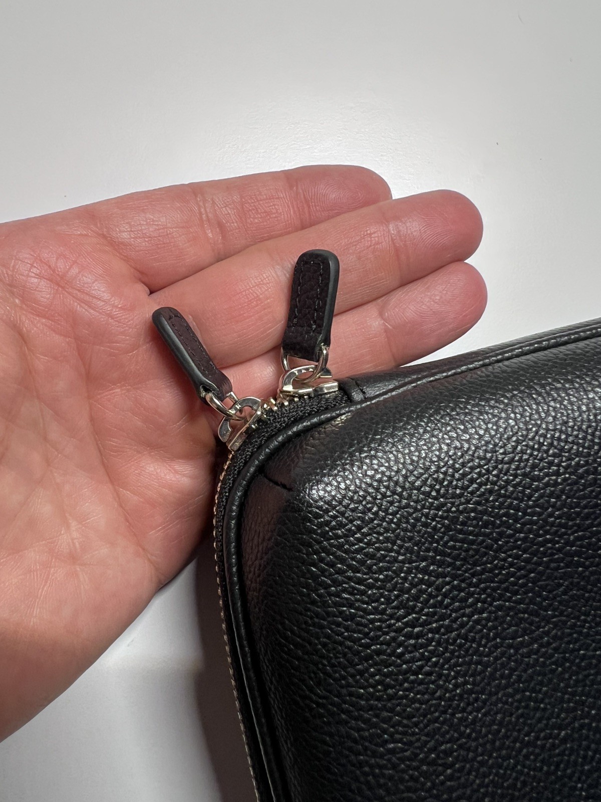 Business Leather Factory Genuine Leather Gadget Pouch Black Tech Organizer Japan
