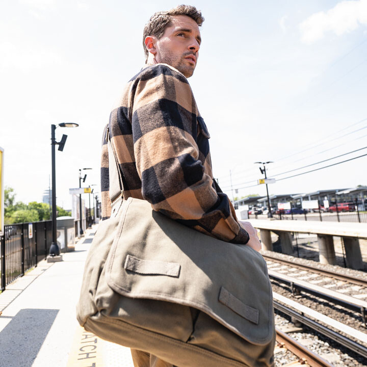 Heavyweight Canvas Messenger Bag Large School Over Shoulder Satchel Sling