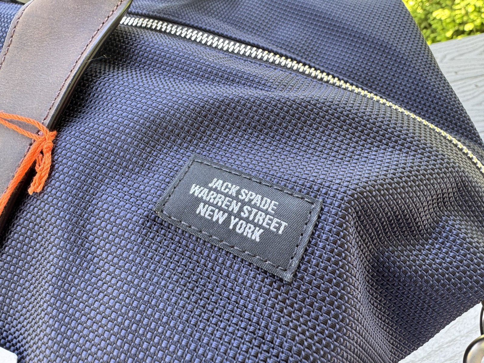 NEW JACK SPADE NAVY BLUE NYLON LEATHER WING DUFFLE BAG LUGGAGE NYRU0831 ORIG$398