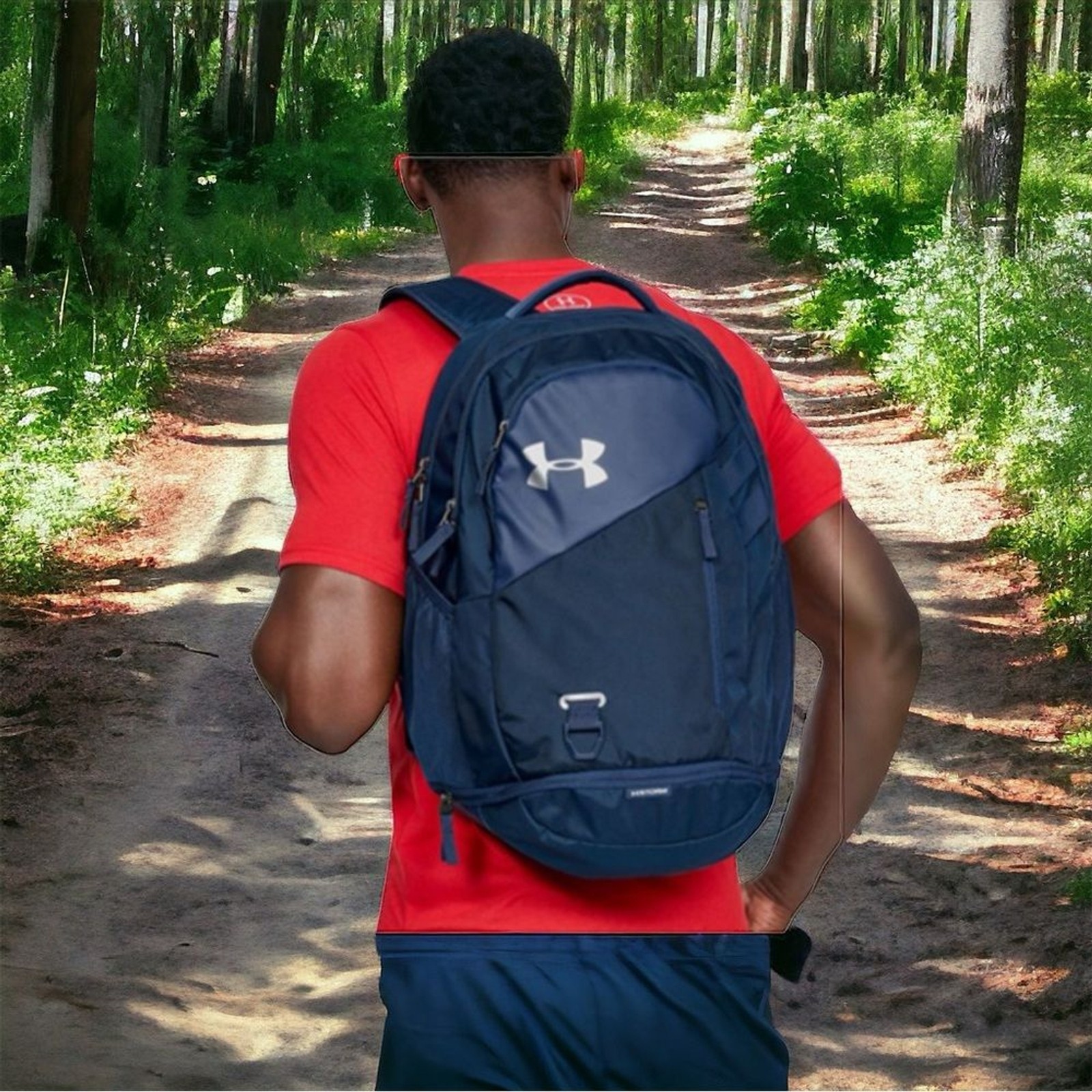 UNDER ARMOUR Storm Hustle 4.0 Backpack Navy Blue School Travel Laptop Tennis Bag