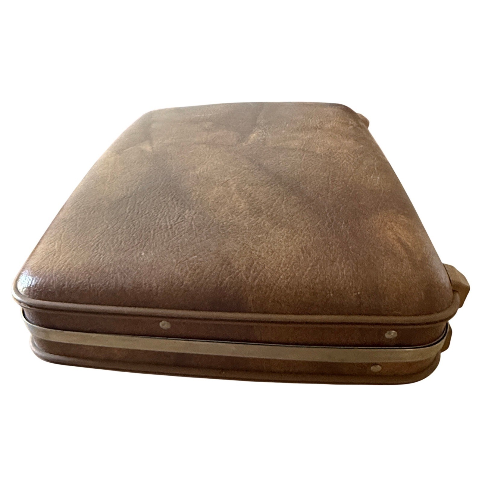 Vintage 60s American Tourister Brown Attache Briefcase Hard Case MCM Mad Men