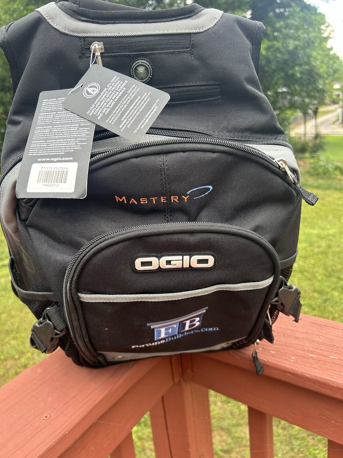OGIO Metro Black Laptop, Travel, Storage Backpack Bag, Fortune B Logo EXCELLENT
