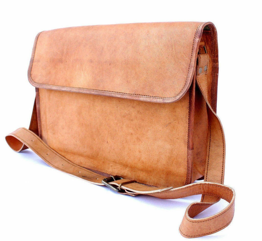 Mens Walking Bag Business Laptop Bag Satchel Vintage Leather Bag Messenger New