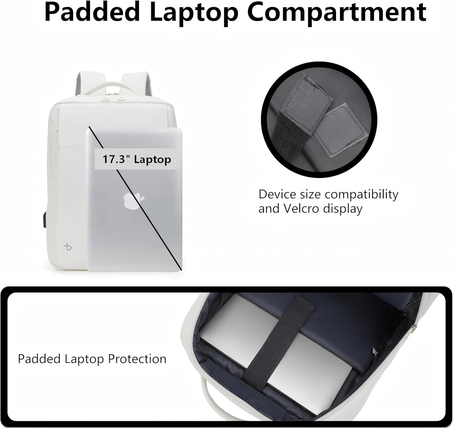 Waterproof Travel Laptop Backpack with USB Charging Port – Pink