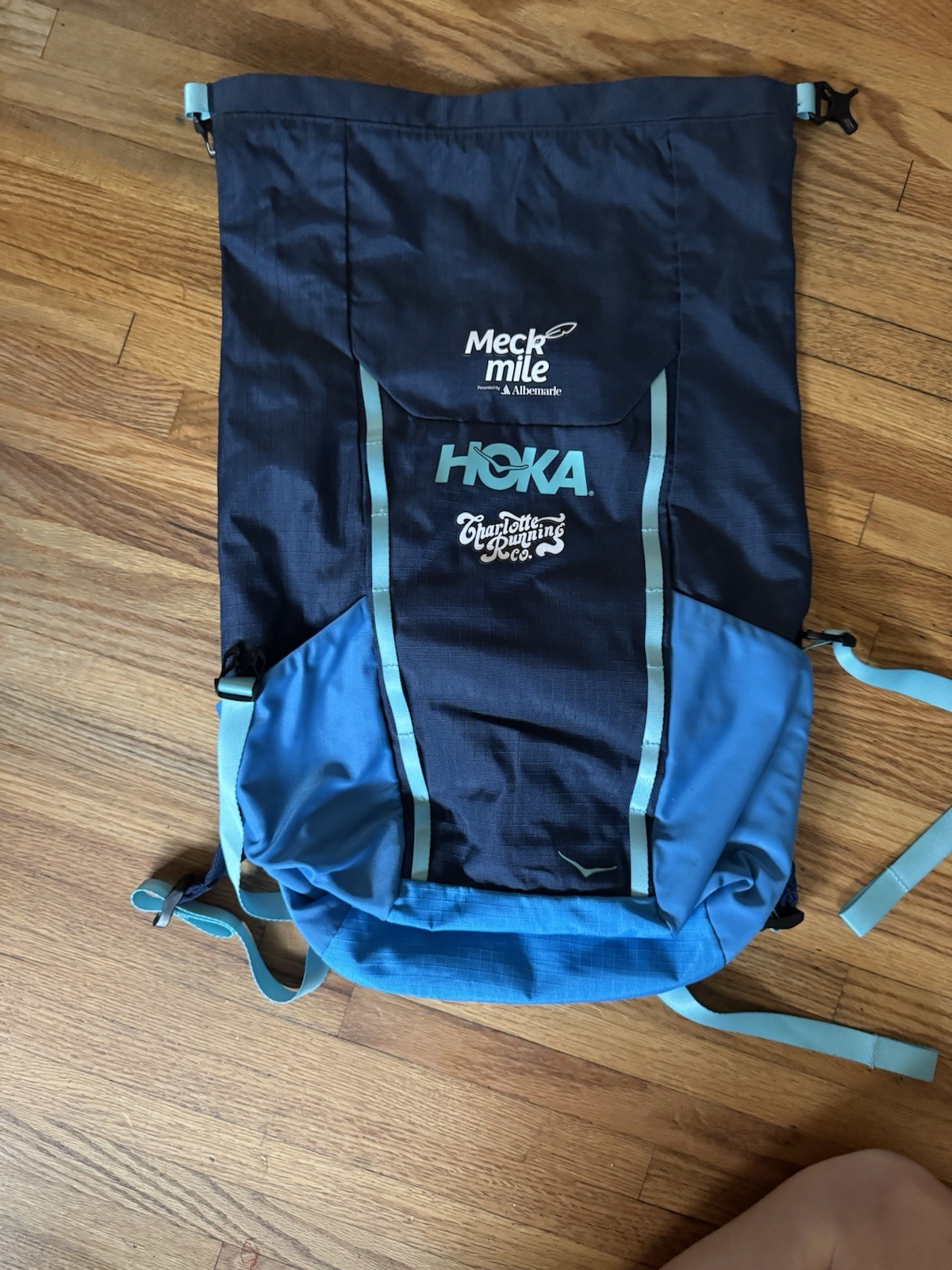 NEW without tags Hoka One Ocean Mist Blue Backpack Bag Runners Shoe Storage