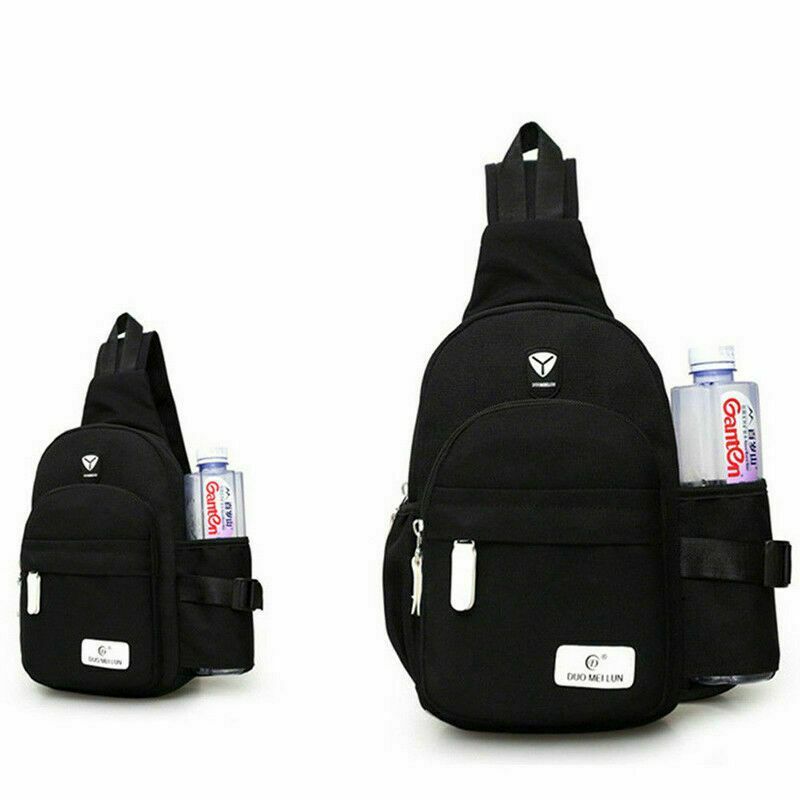Mens Women Nylon Shoulder Chest Cycle Sling Daily Bag Crossbody Travel Backpack