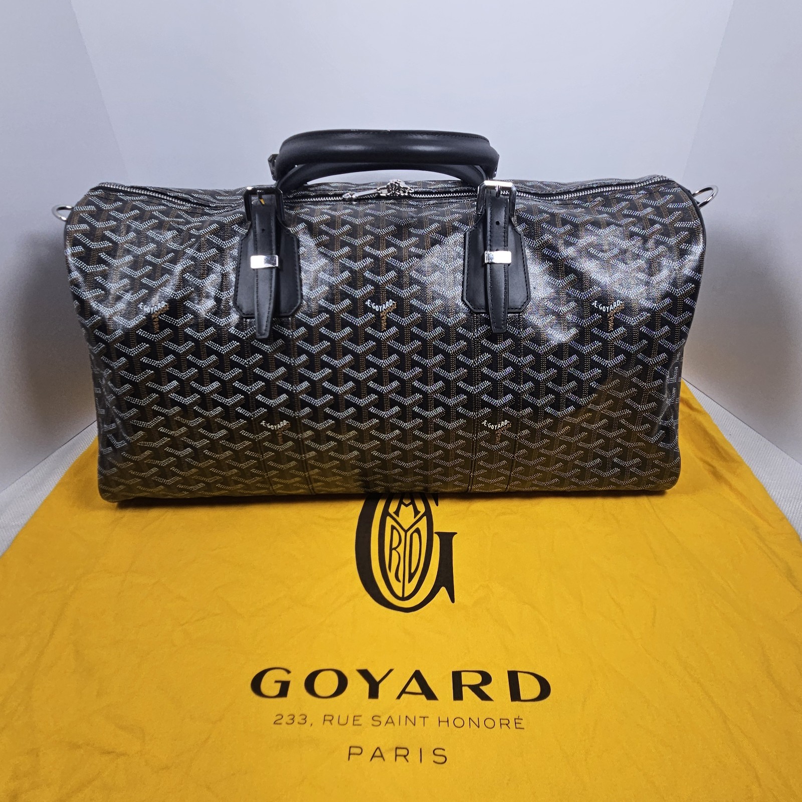 Goyard Boston 50 Duffle Bag Black Color