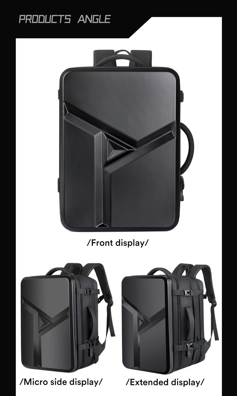 17.3”Hard Shell Backpack Men’s Business Laptop Backpack Large Capacity Backpack
