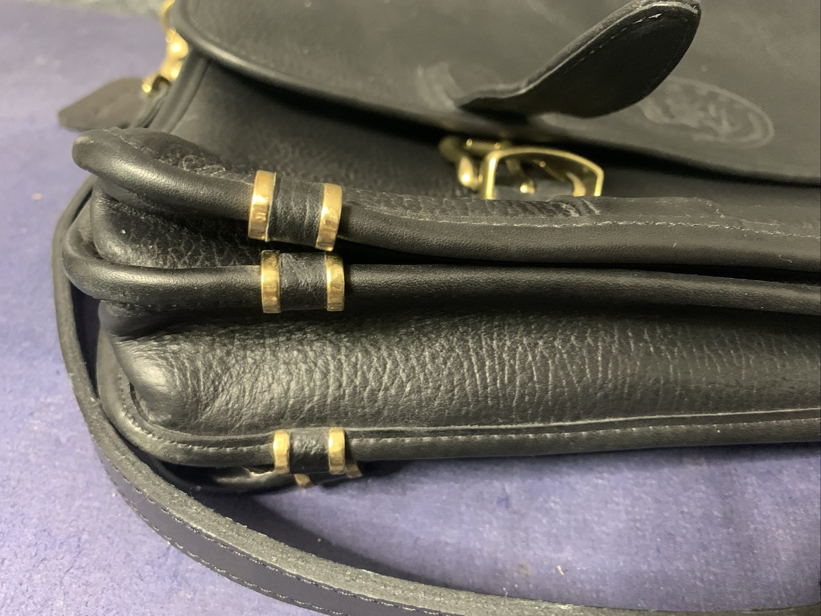 Mitchell USA Black Leather Luxury Messenger Bag And Wallet-2004 -Signed By Jerry