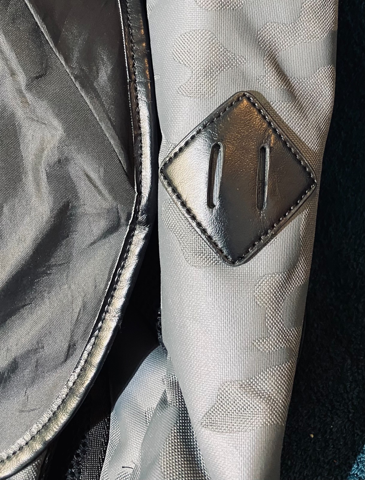 STEVE MADDEN GRAY CAMO BACKPACK WITH POLYVINYL STRAPS