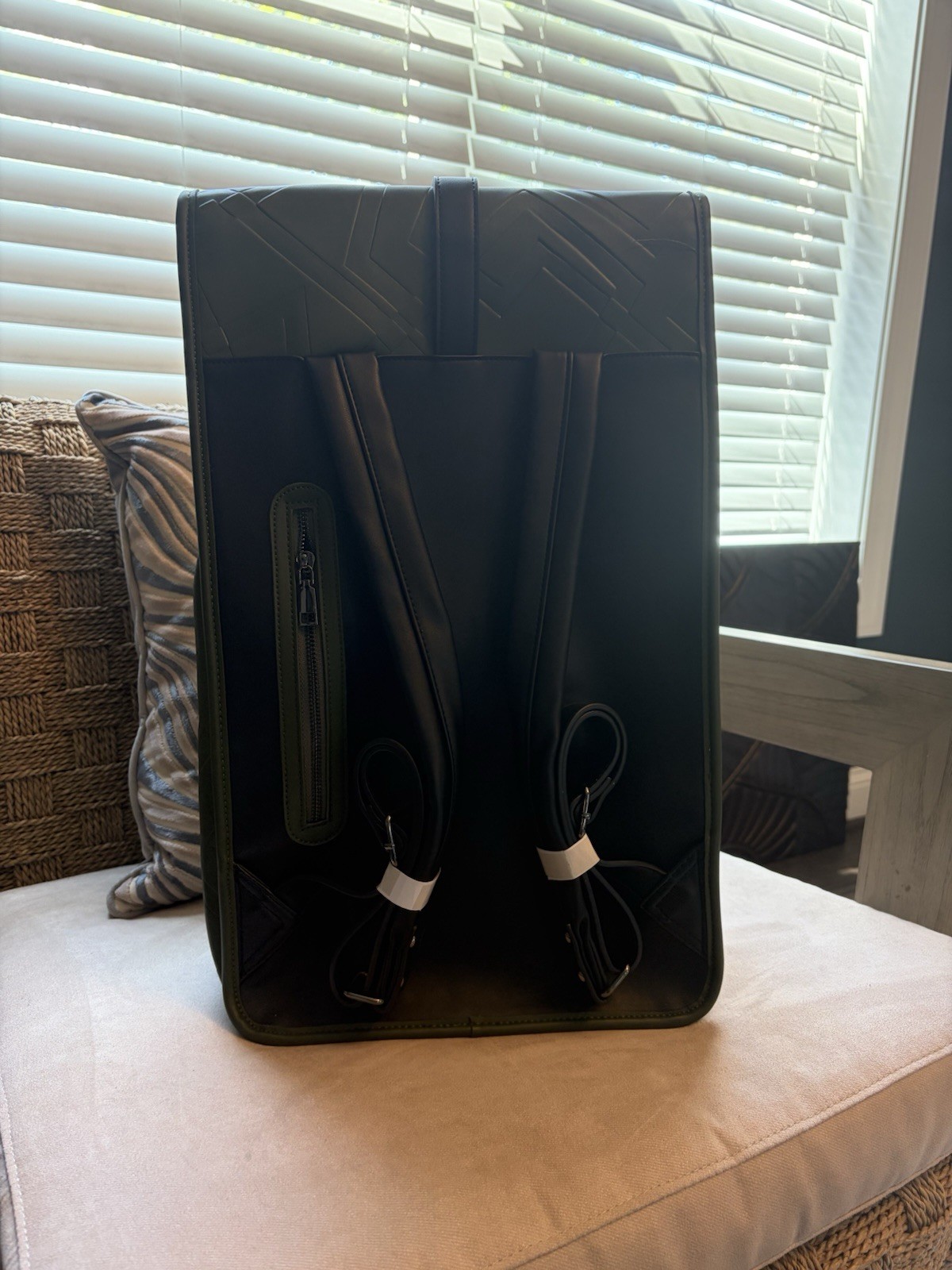New Green leather backpack