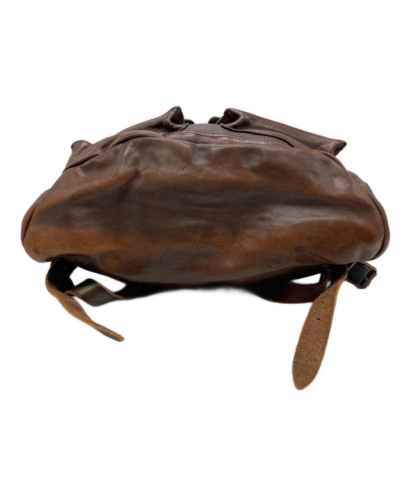 RRL Double RL Mitchell Leather Backpack Brown Used