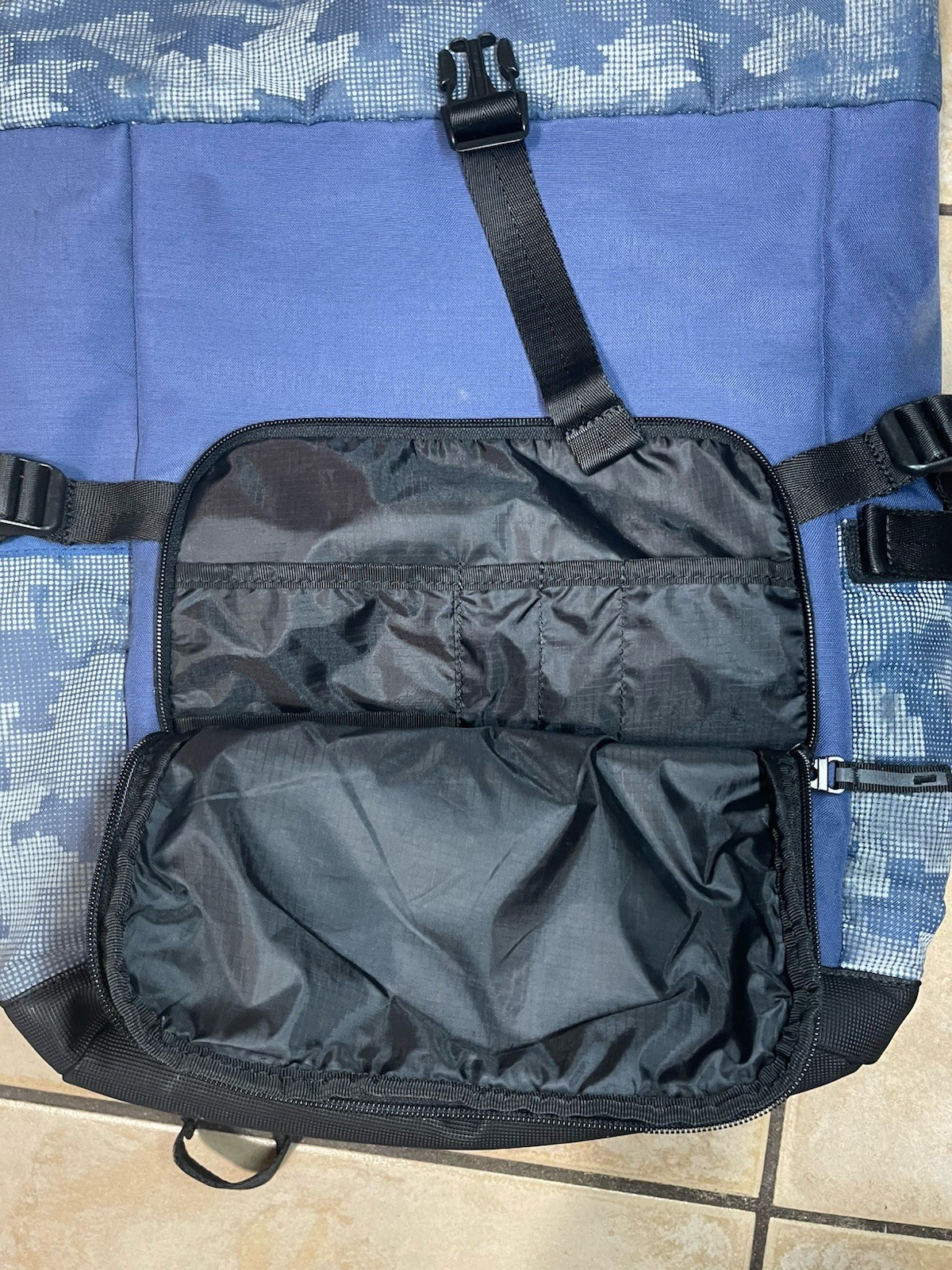Vintage Blue Camo Oakley Software Hiking Camping Backpack