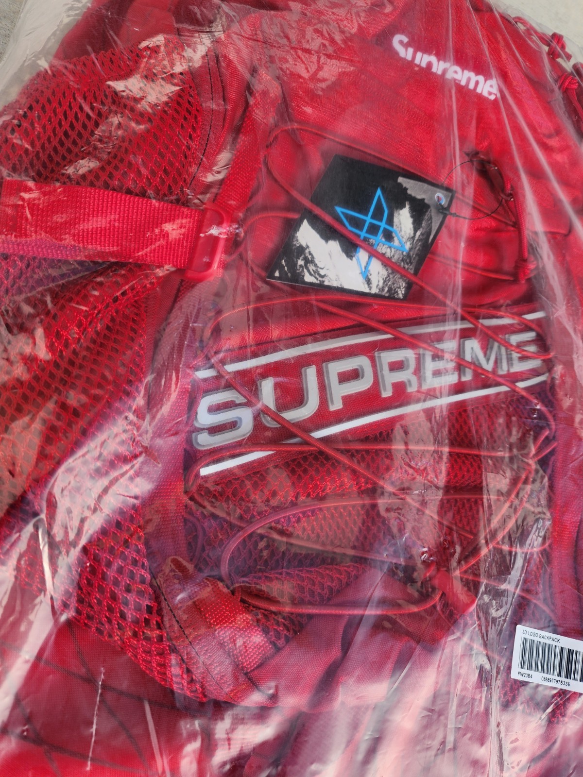 NEW Supreme FW23 3D Logo Backpack Red Box Logo✨️❤️