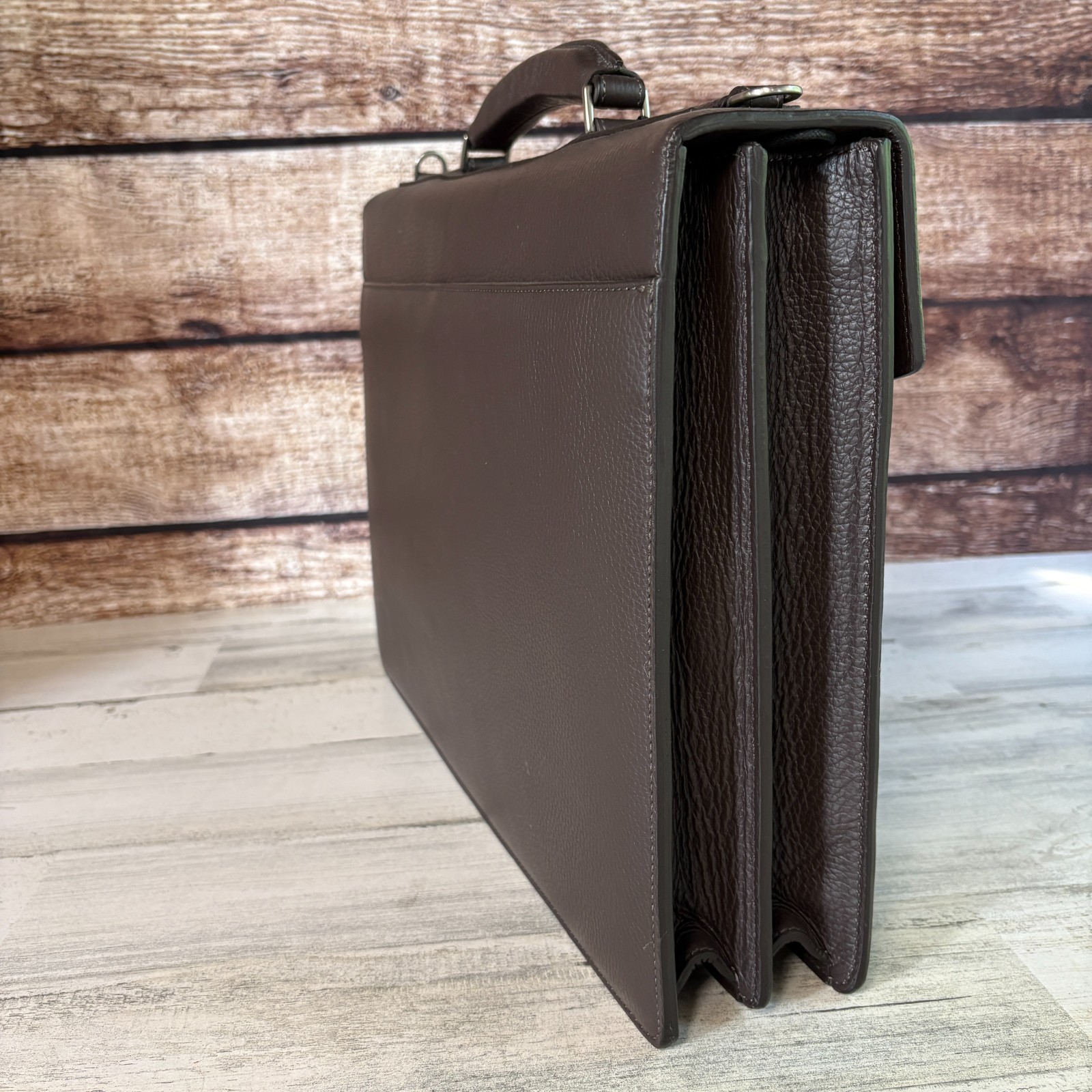 Armani Collezioni Leather Briefcase Bag Attache