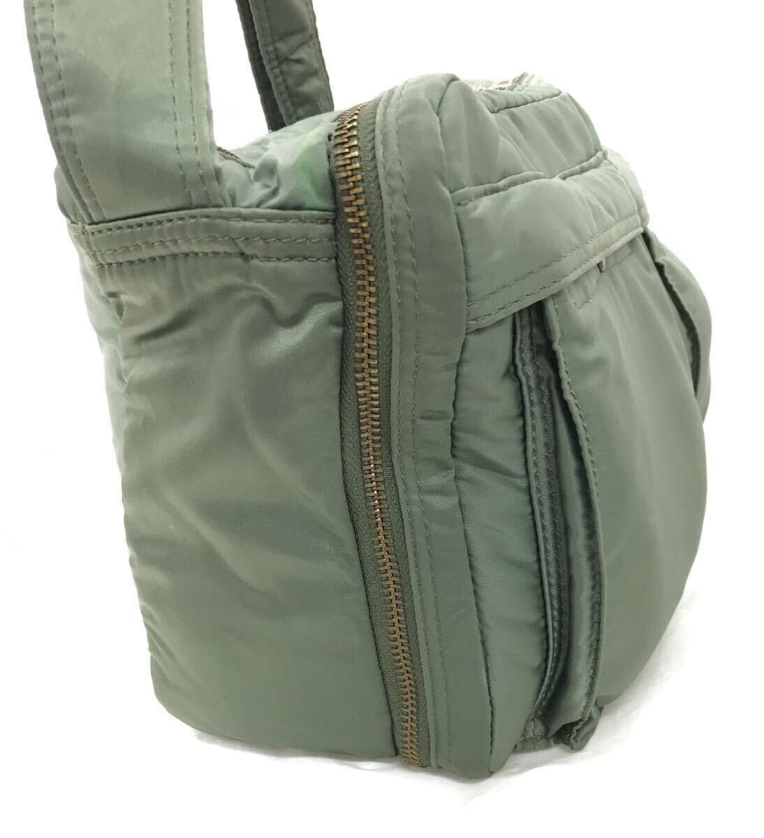 PORTER Yoshida Kaban Tanker Shoulder Bag Khaki Green Orange 30cm x 20cm x 10cm