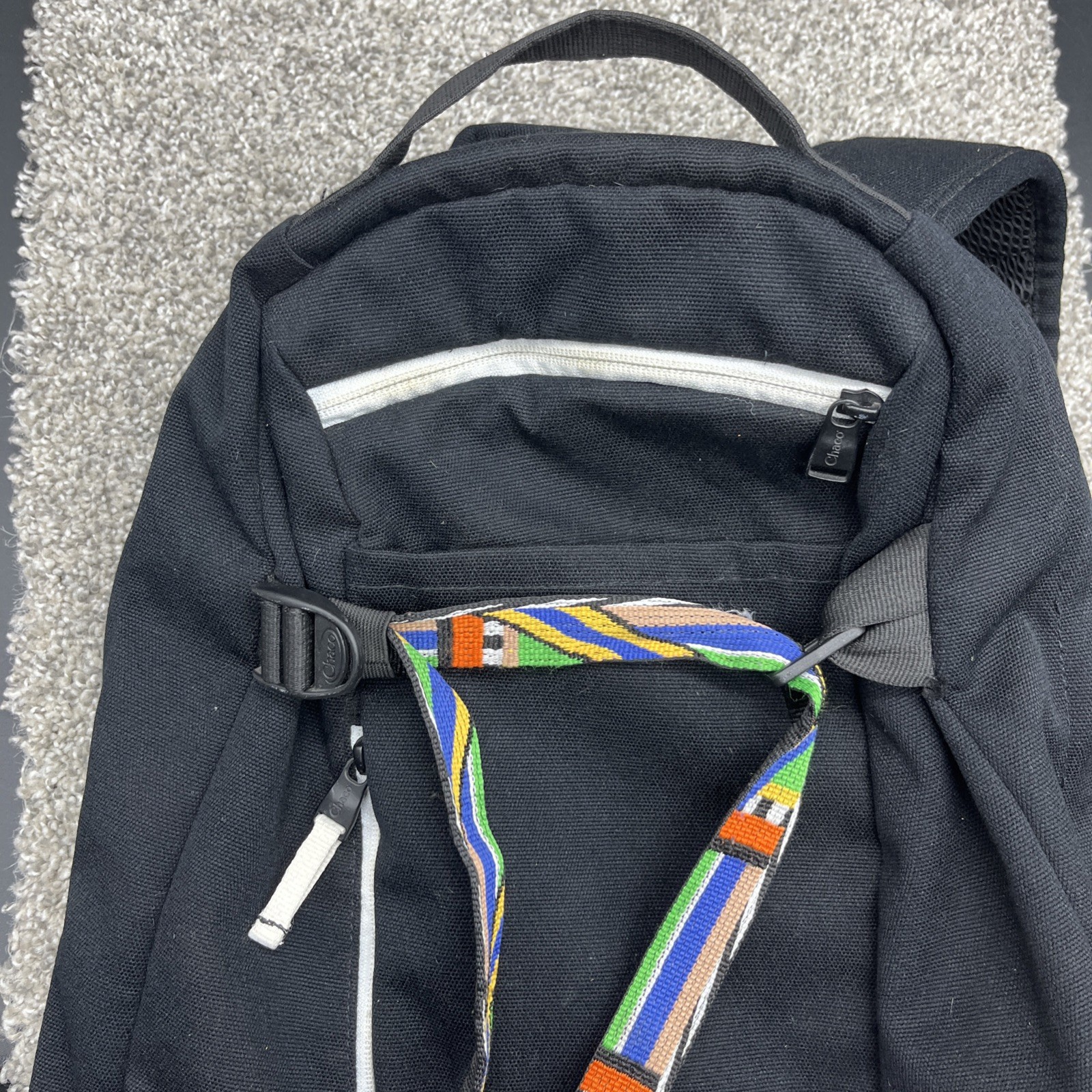 Chaco Radlands Backpack Black Multicolor Soft Canvas School Hiking Hippie Pride