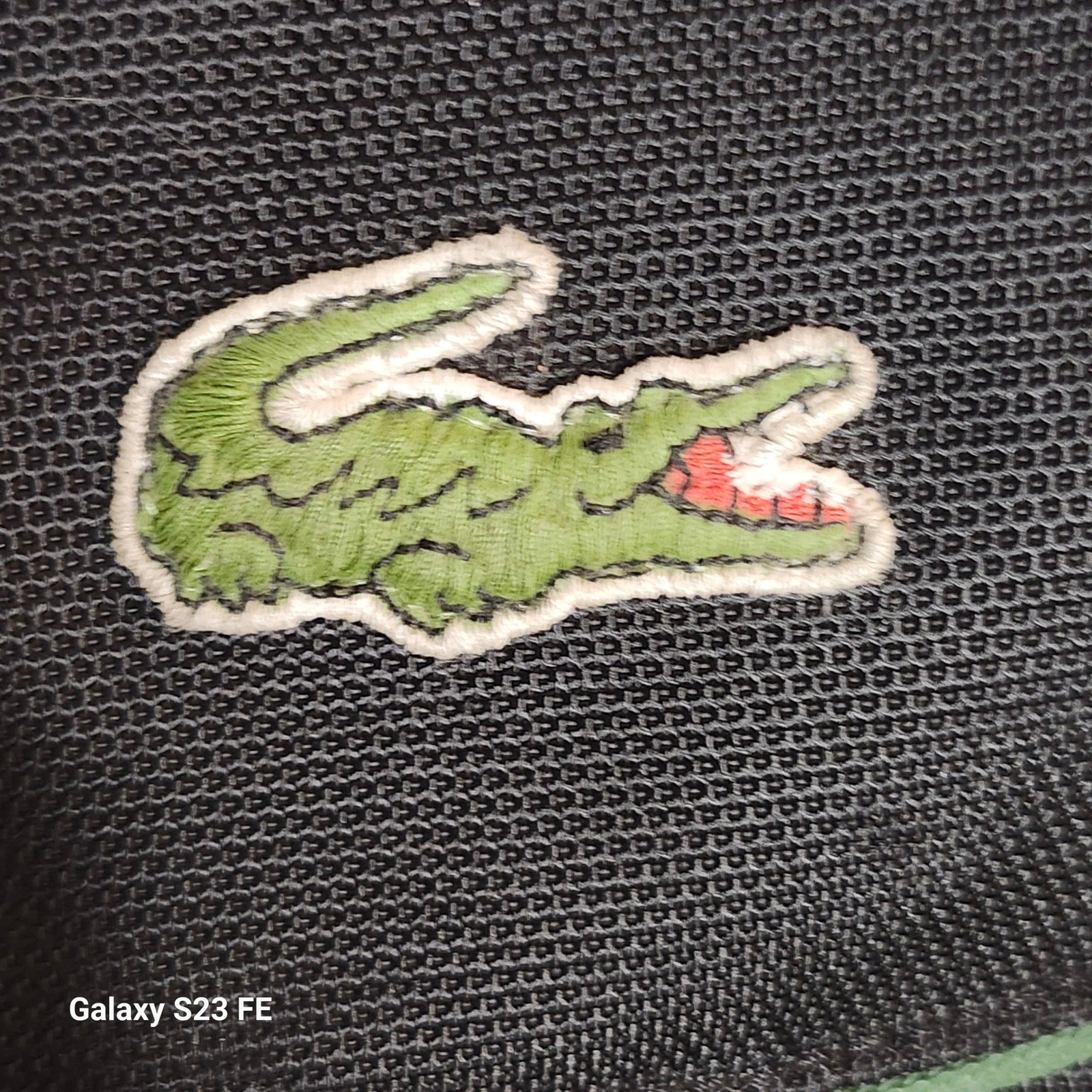 Lacoste Messenger Bag Black Green Canvas Crossbody Laptop Satchel Vintage Sport