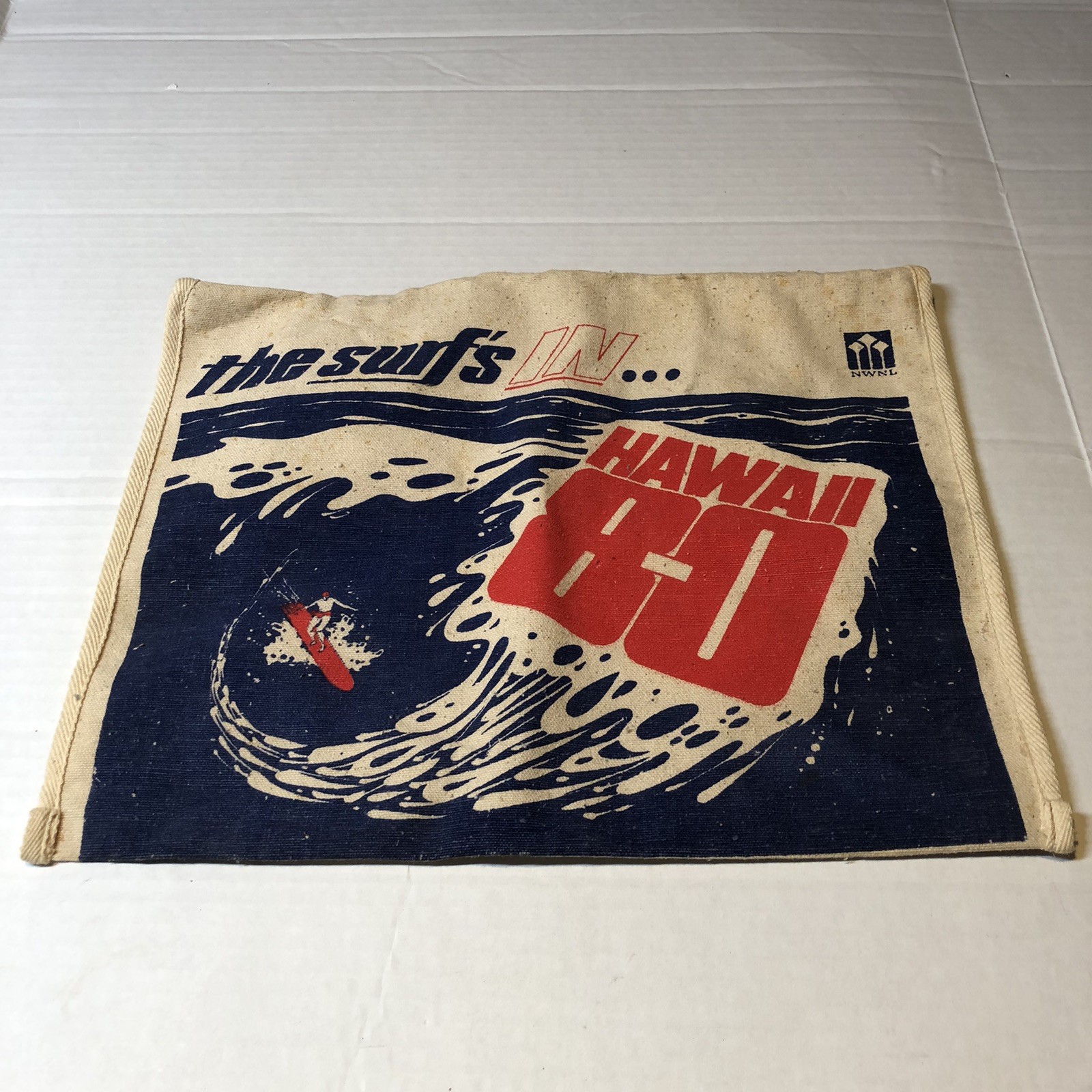 Vtg The Surfs In Hawaii 80 North Western Insurance Advertising Canvas Bag CSN