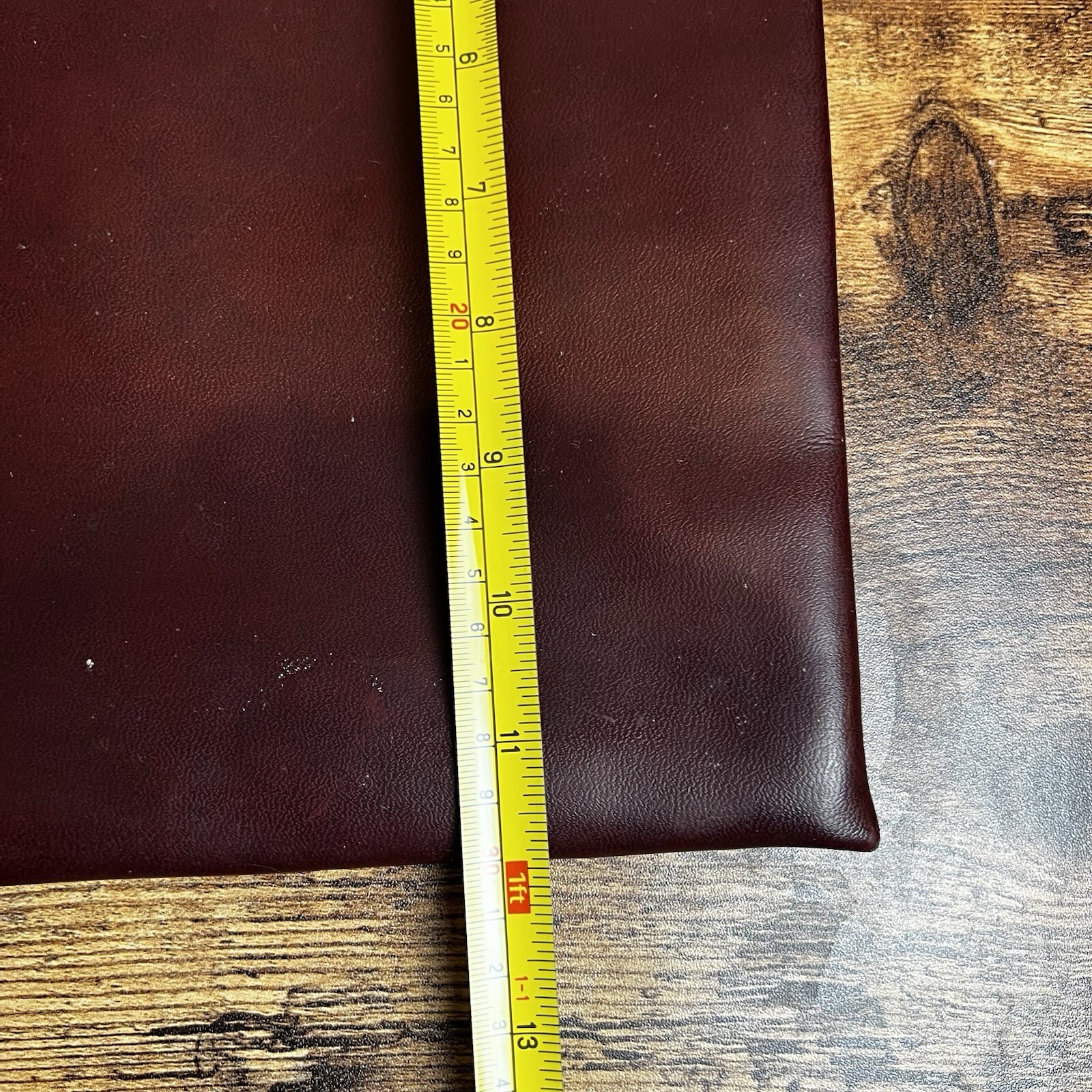 Vintage Hazel Brown Leather Document Brief Case Handles 17”x12”