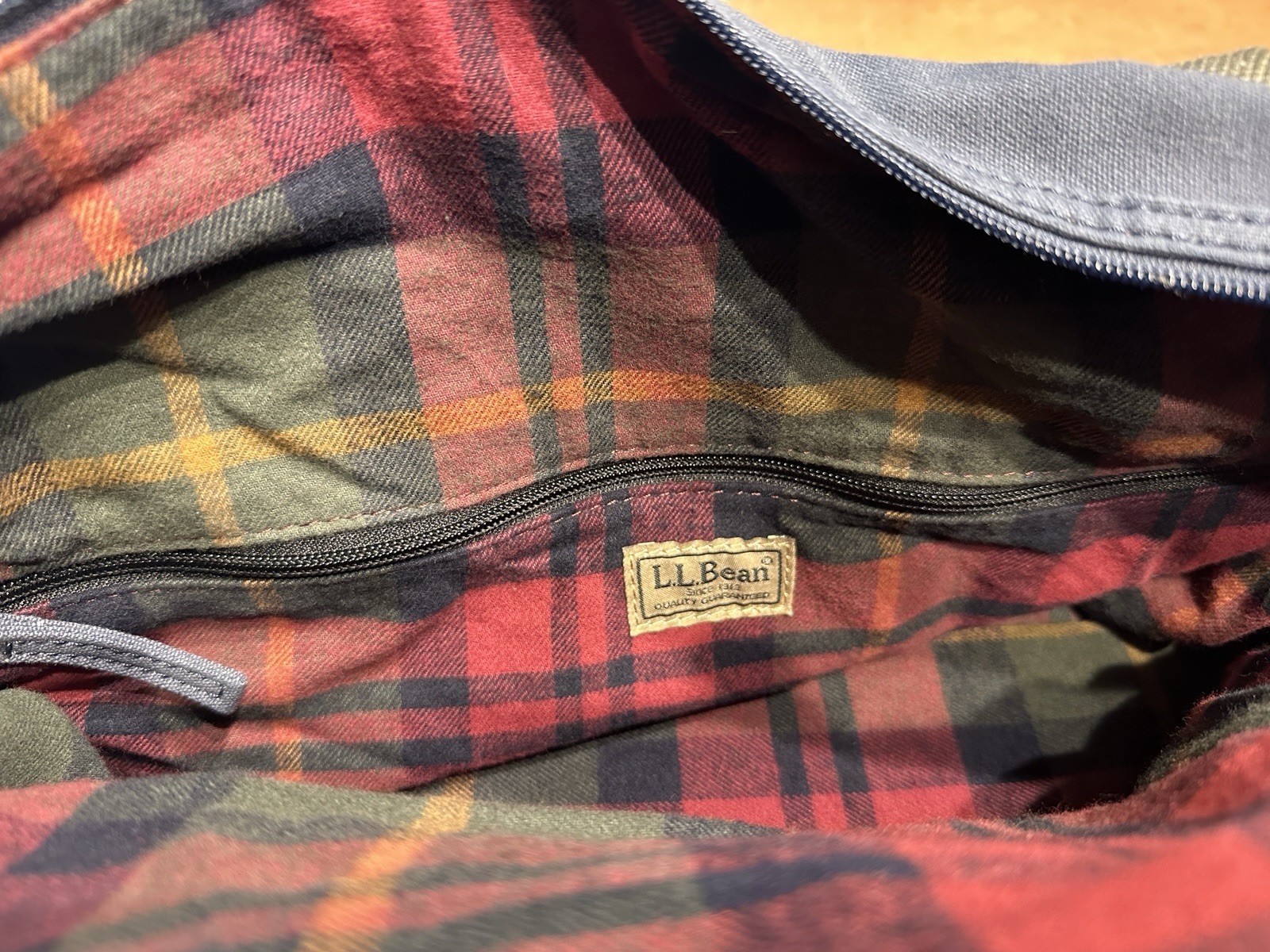 Vintage LL Bean Field Canvas Duffel Weekend Bag Navy Shoulder Strap Bag USED