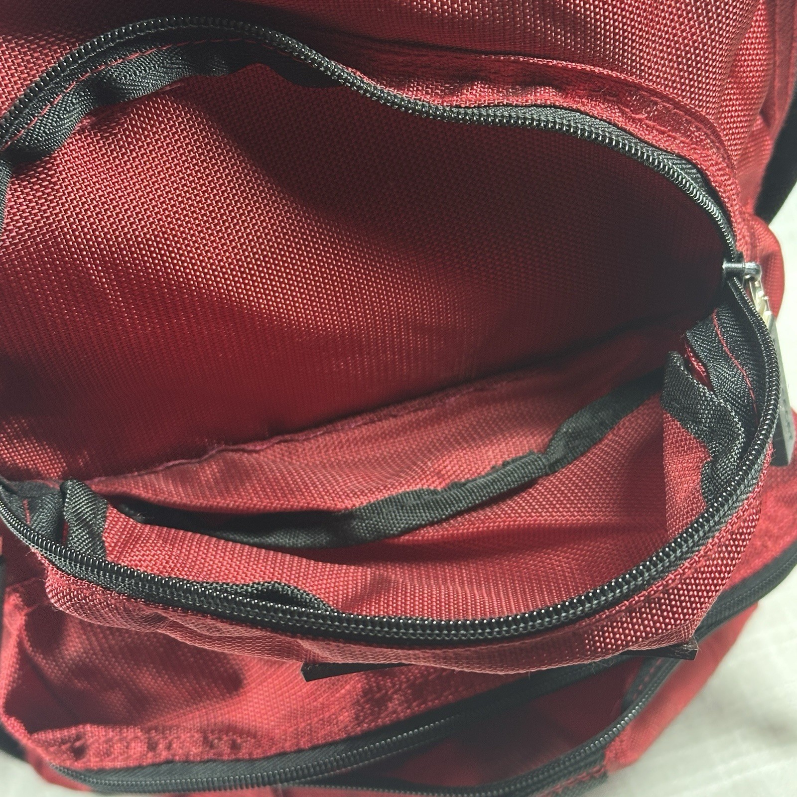 Vintage Polo Sport Ralph Lauren Backpack Red RL Flag Multi Pocket
